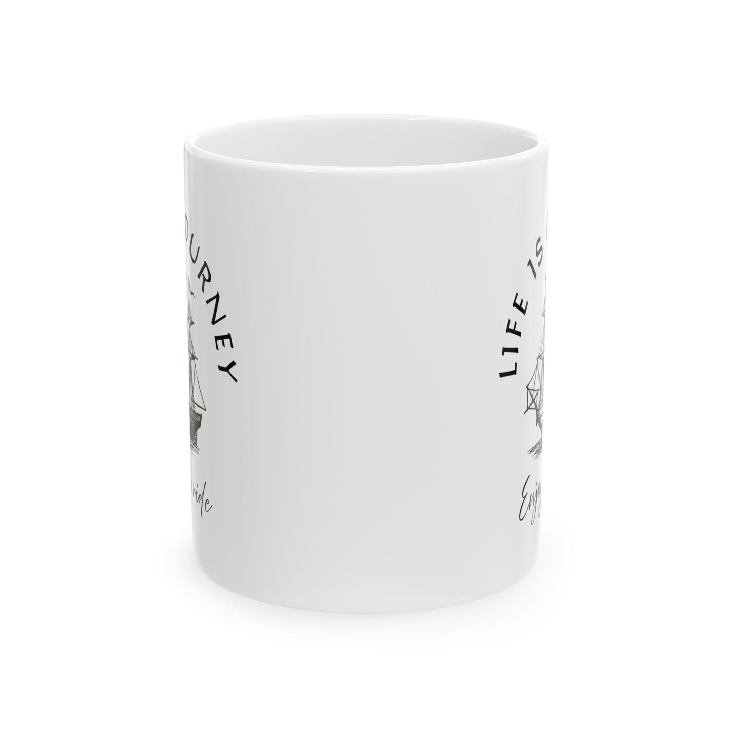 Inspirational Ceramic Mug - "Life is a Journey" - Perfect for Coffee Lovers