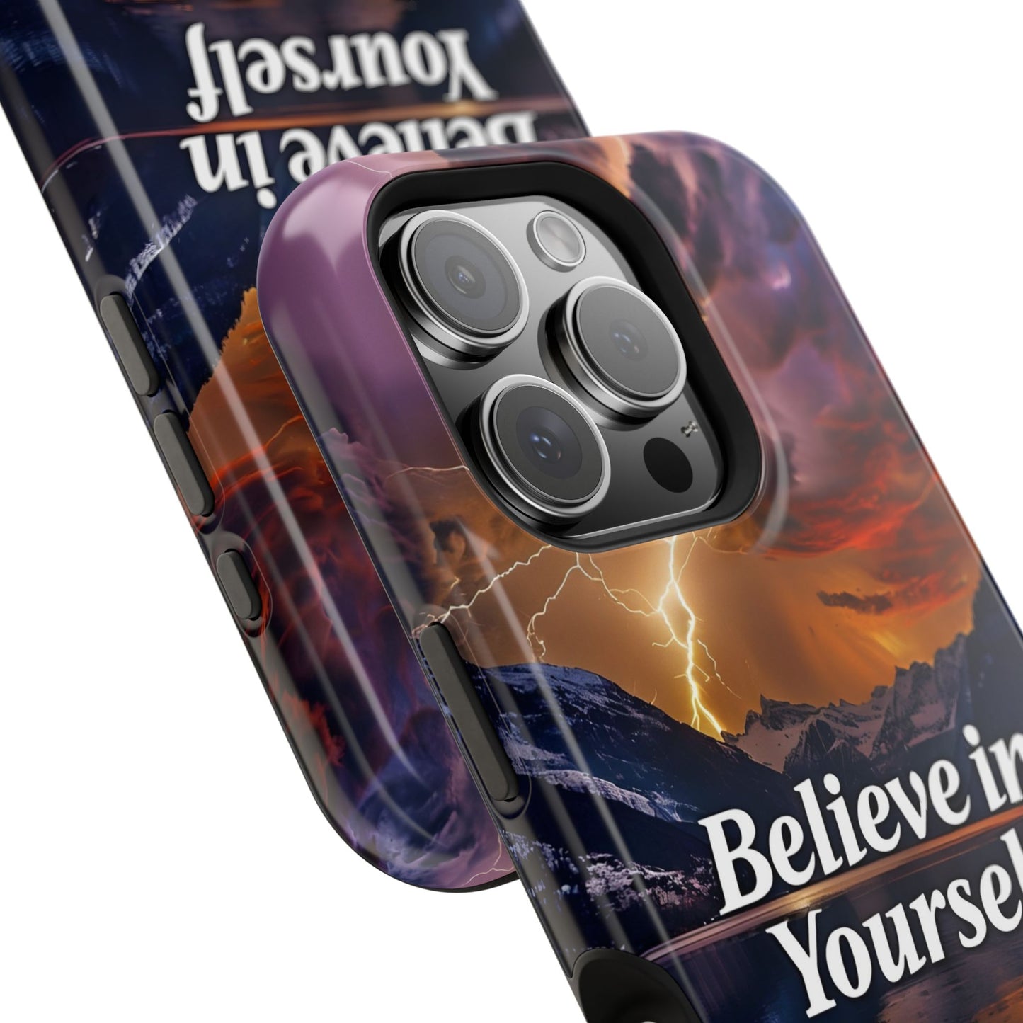 Motivational Mountain Magnetic Tough Case - 'Believe in Yourself' Design