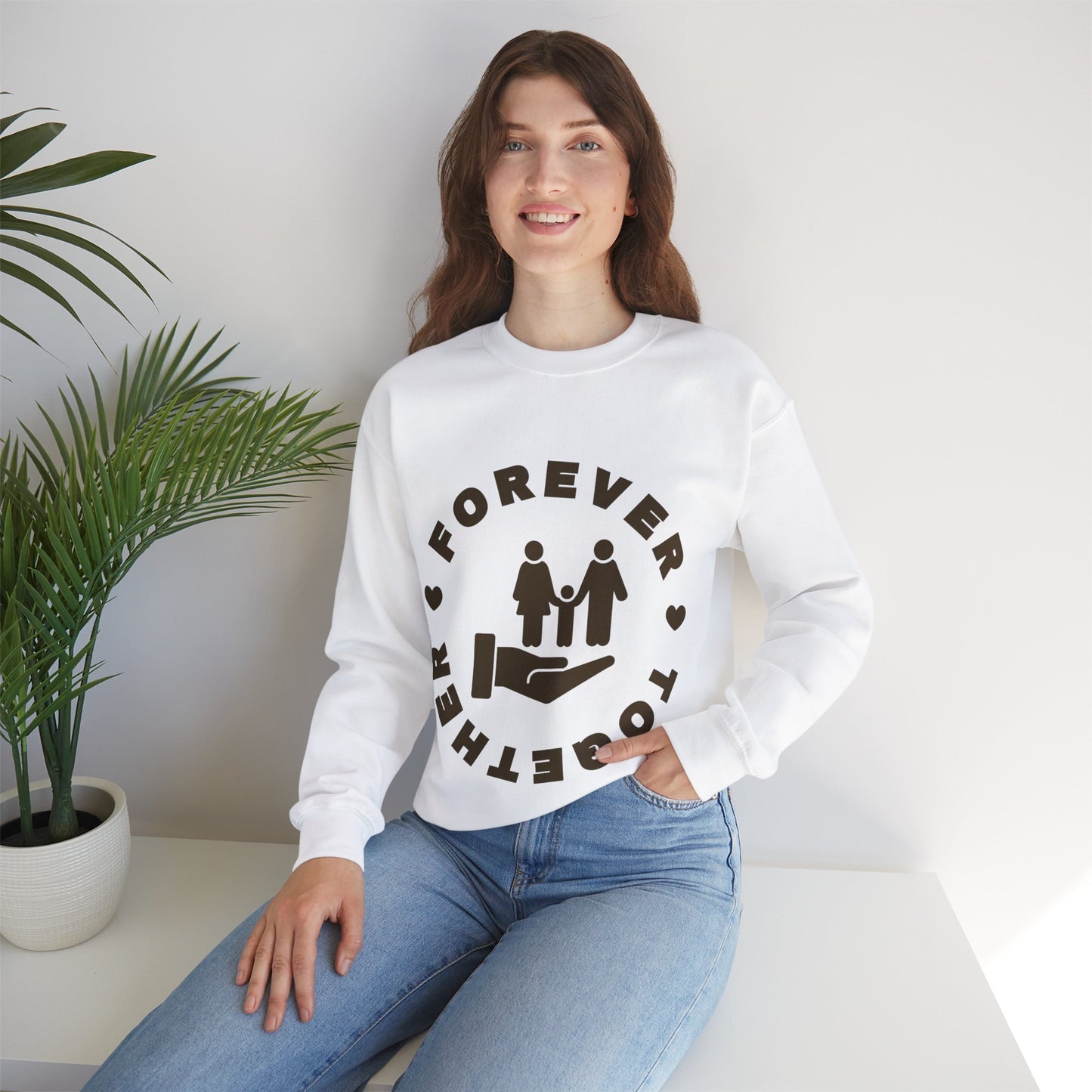 Forever Together Crewneck Sweatshirt | Unisex Cozy Sweatshirt for Couples