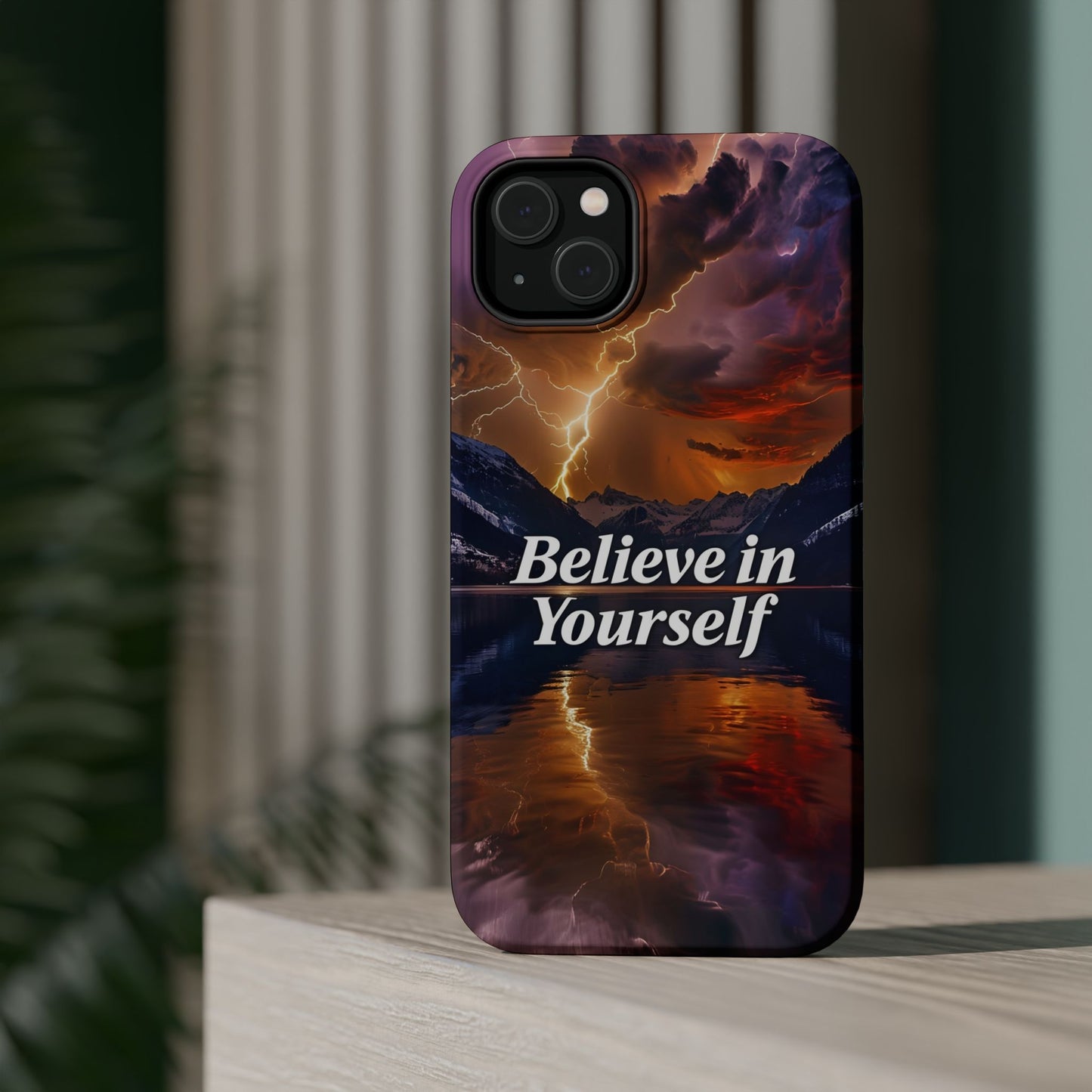 Motivational Mountain Magnetic Tough Case - 'Believe in Yourself' Design