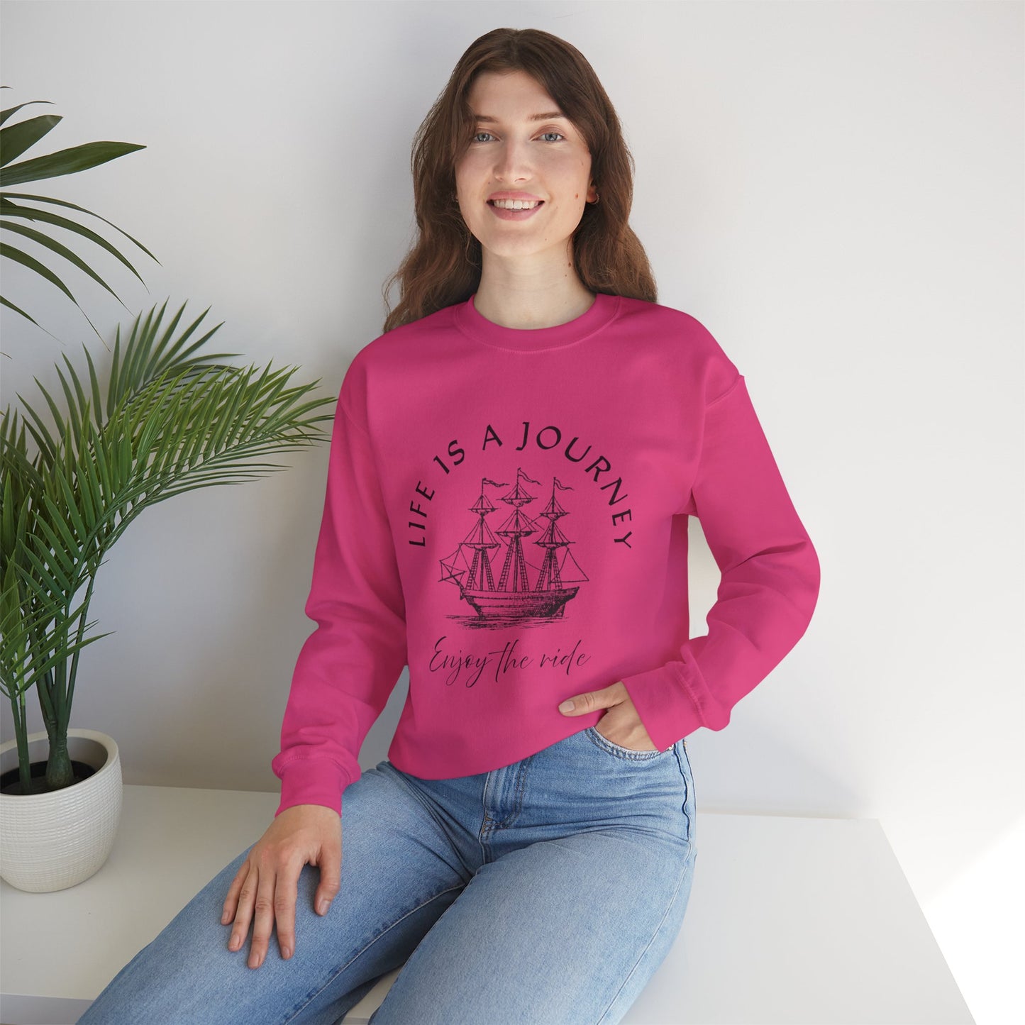 Life is a Journey Sweatshirt - Unisex Heavy Blend Crewneck