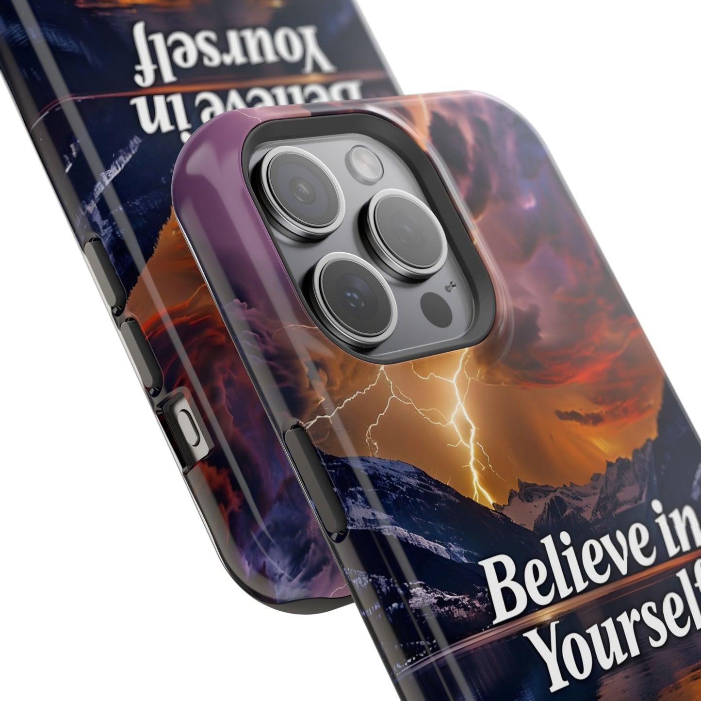 Motivational Mountain Magnetic Tough Case - 'Believe in Yourself' Design