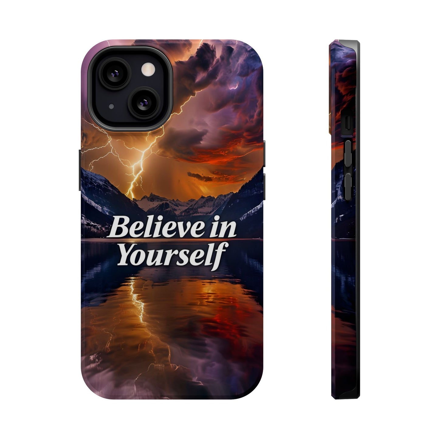 Motivational Mountain Magnetic Tough Case - 'Believe in Yourself' Design