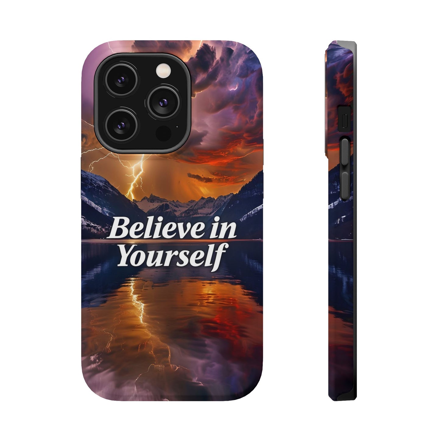 Motivational Mountain Magnetic Tough Case - 'Believe in Yourself' Design