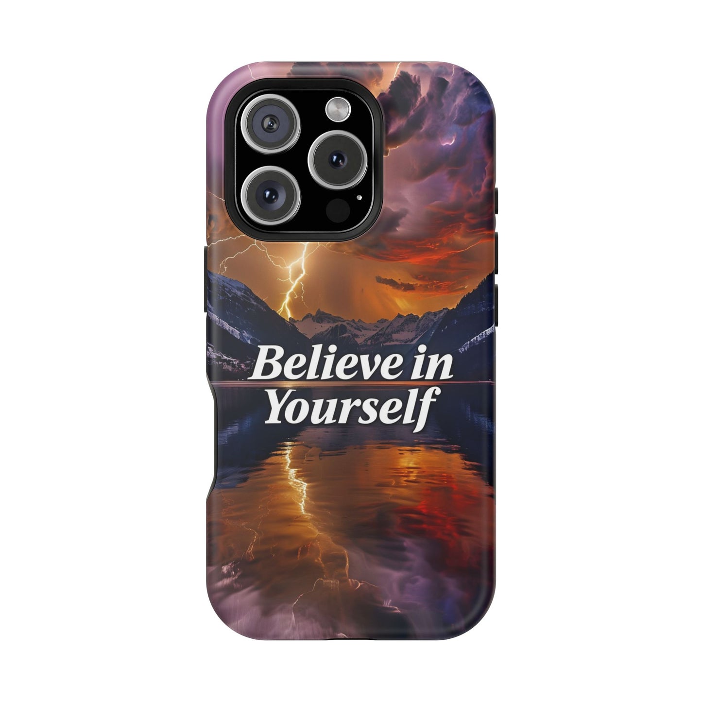 Motivational Mountain Magnetic Tough Case - 'Believe in Yourself' Design