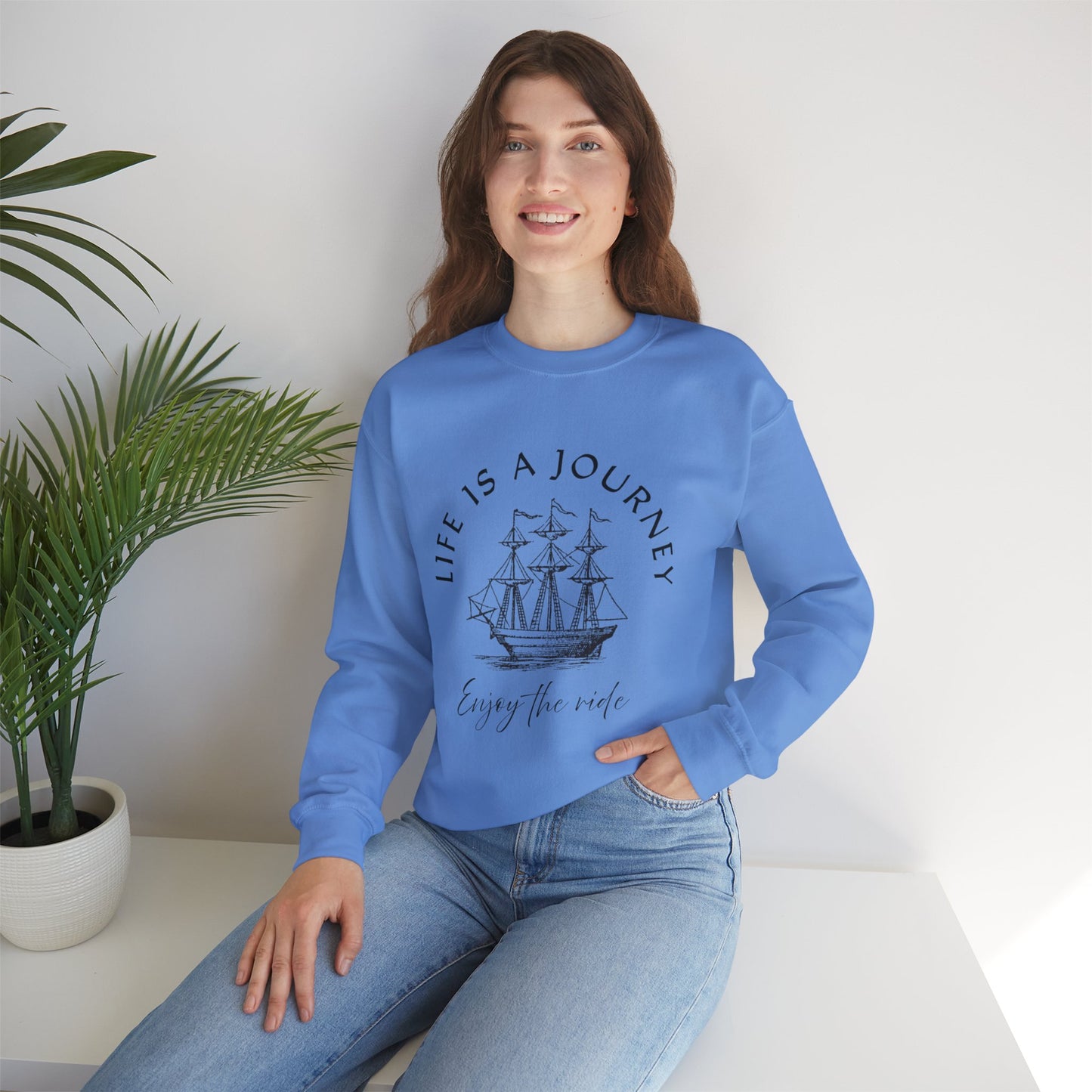 Life is a Journey Sweatshirt - Unisex Heavy Blend Crewneck