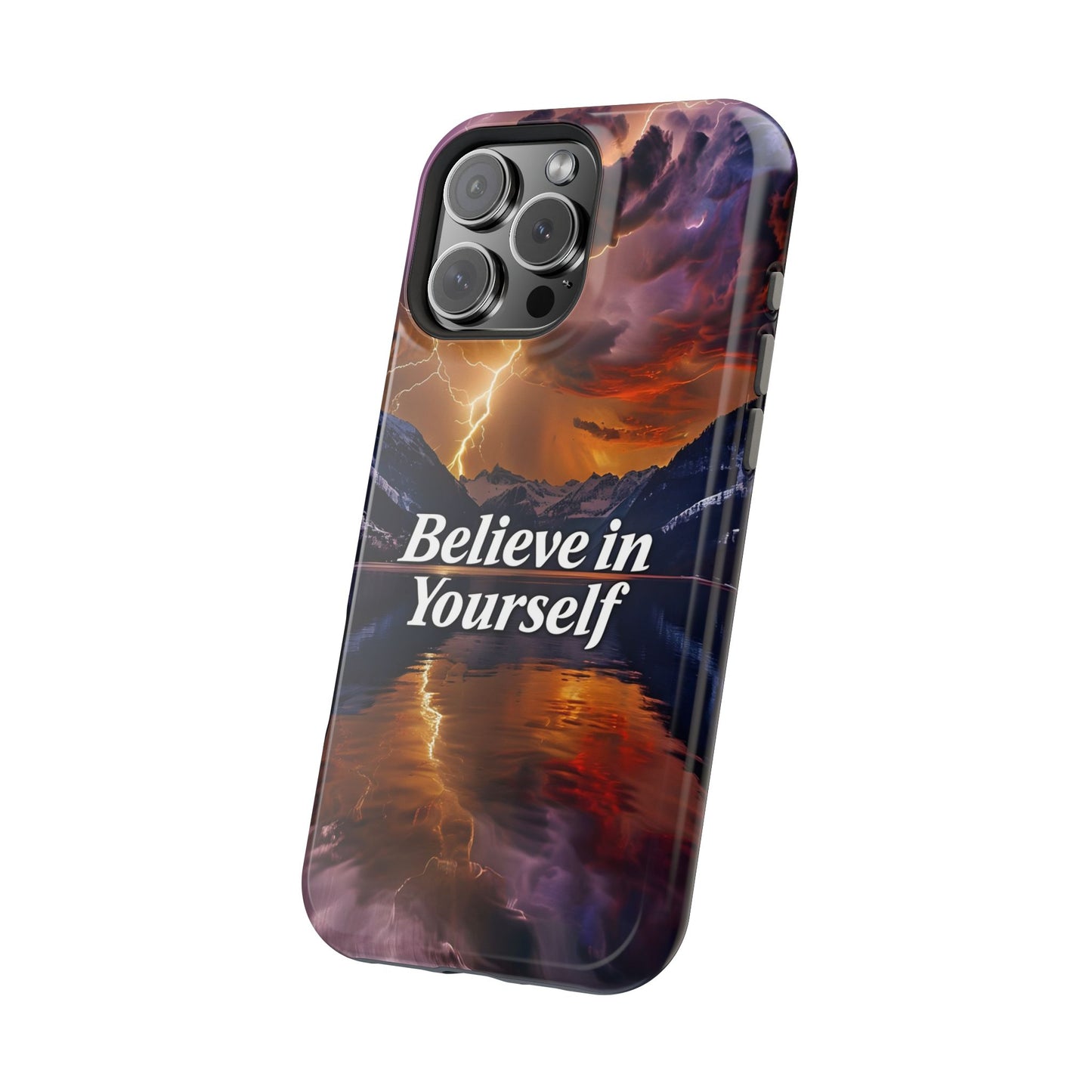 Motivational Mountain Magnetic Tough Case - 'Believe in Yourself' Design