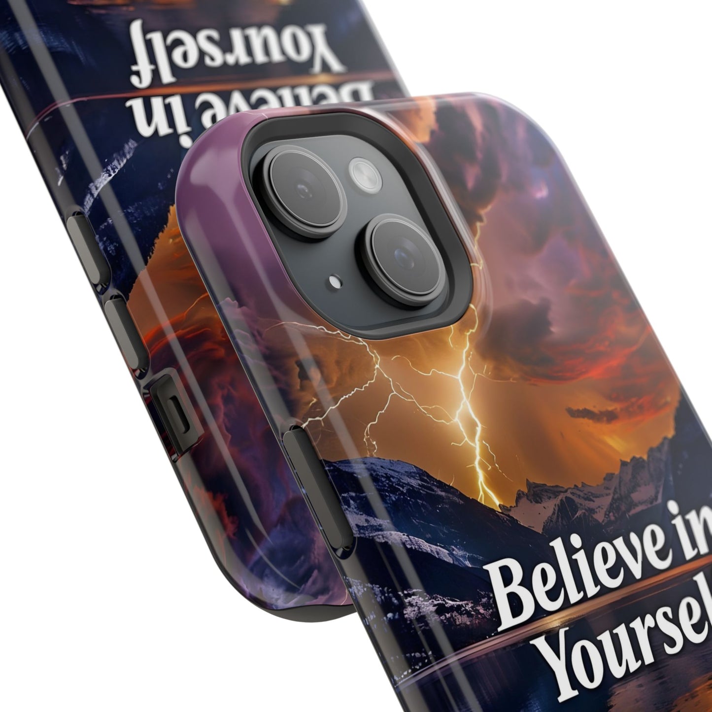 Motivational Mountain Magnetic Tough Case - 'Believe in Yourself' Design