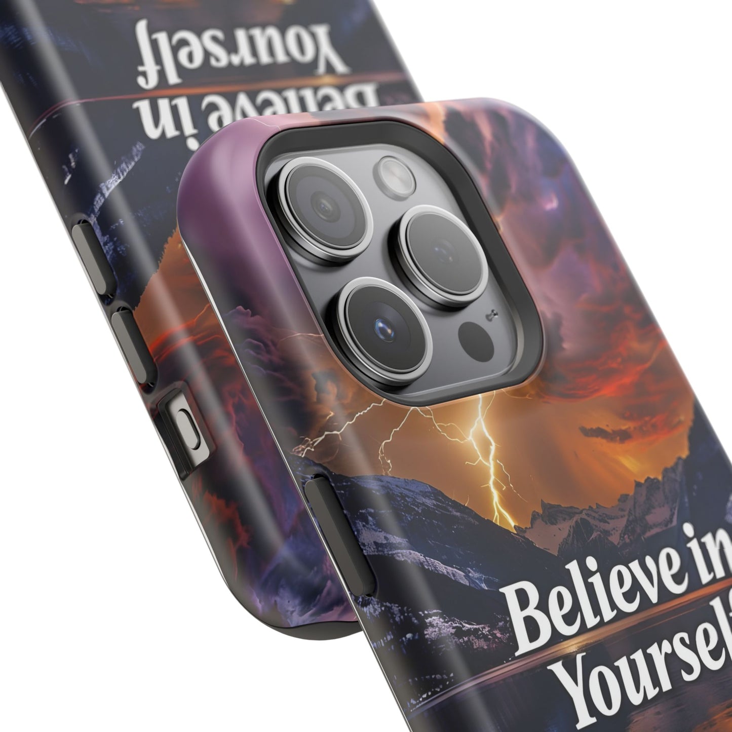 Motivational Mountain Magnetic Tough Case - 'Believe in Yourself' Design