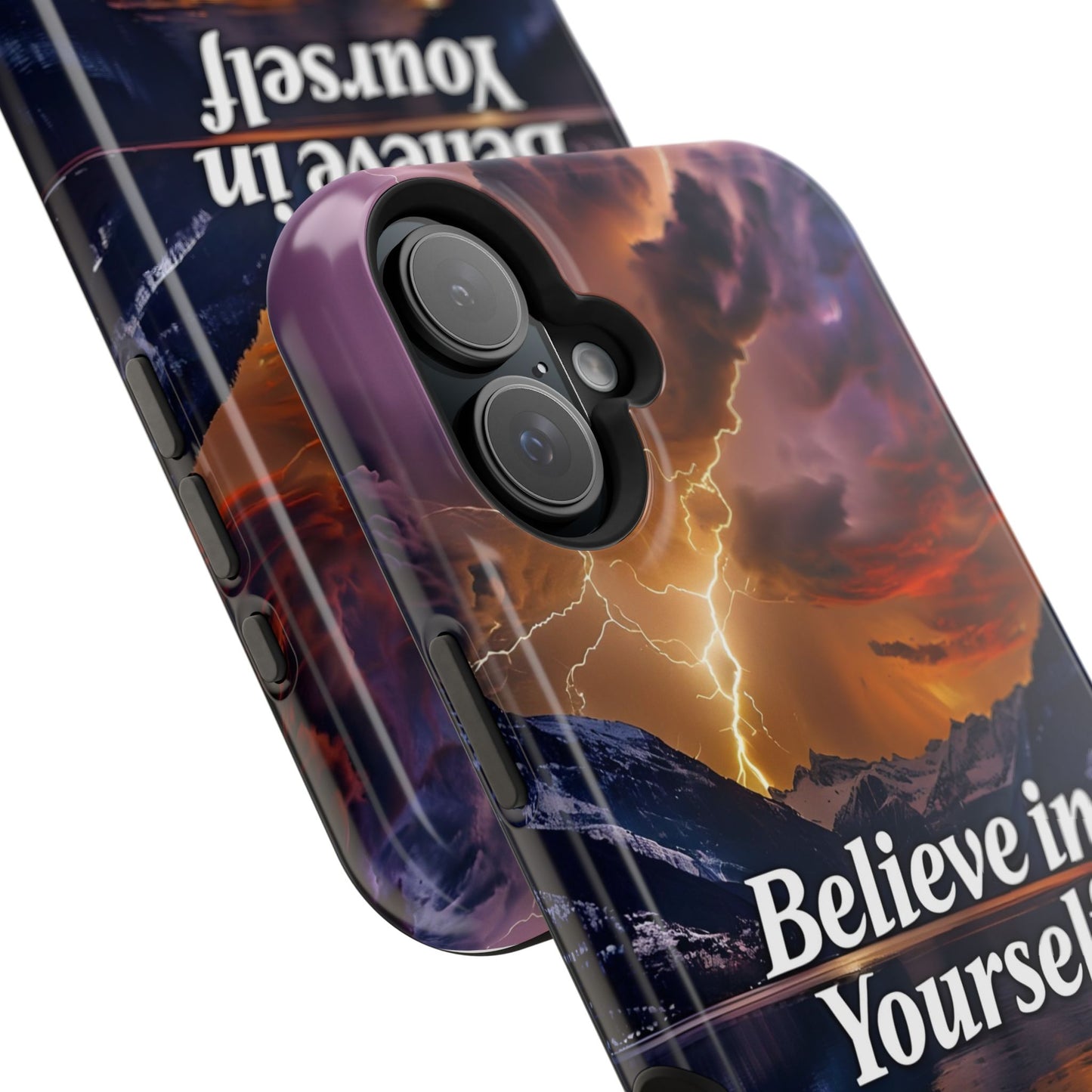 Motivational Mountain Magnetic Tough Case - 'Believe in Yourself' Design