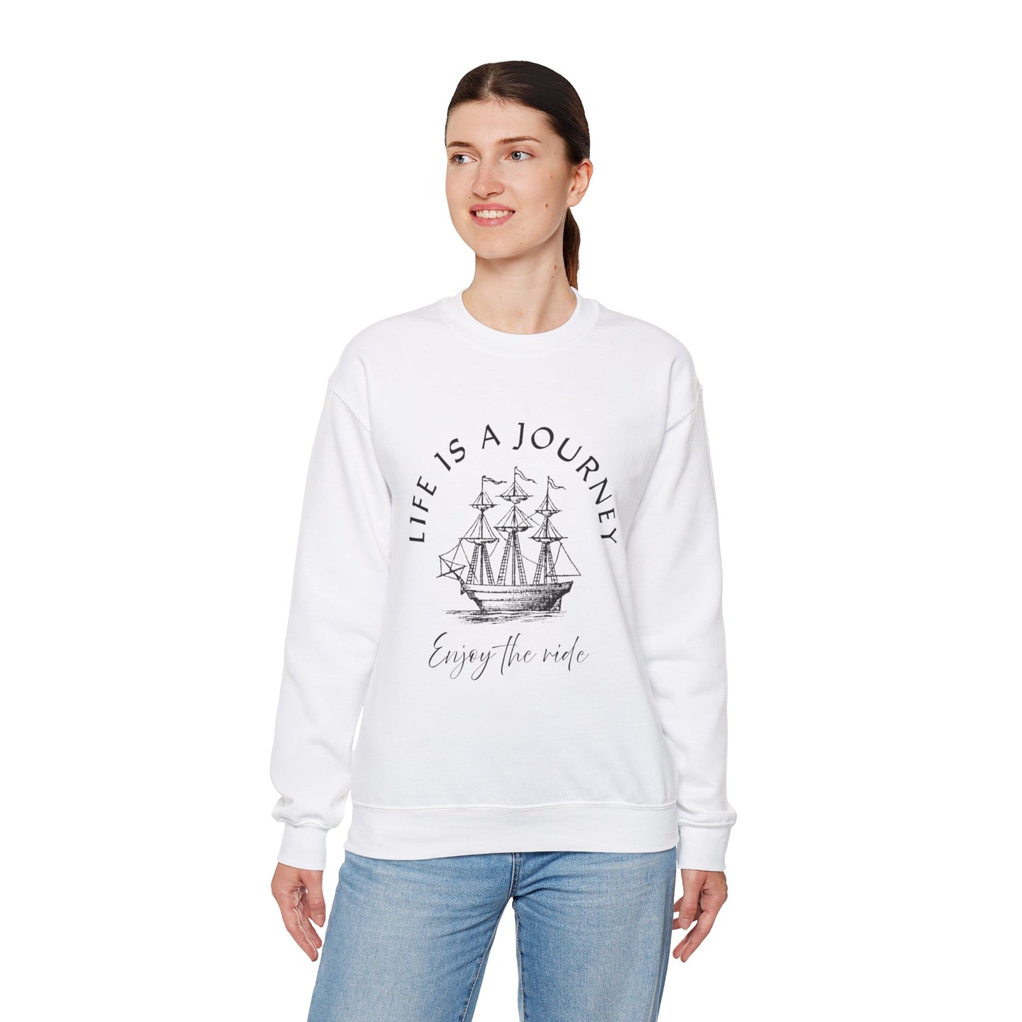 Life is a Journey Sweatshirt - Unisex Heavy Blend Crewneck