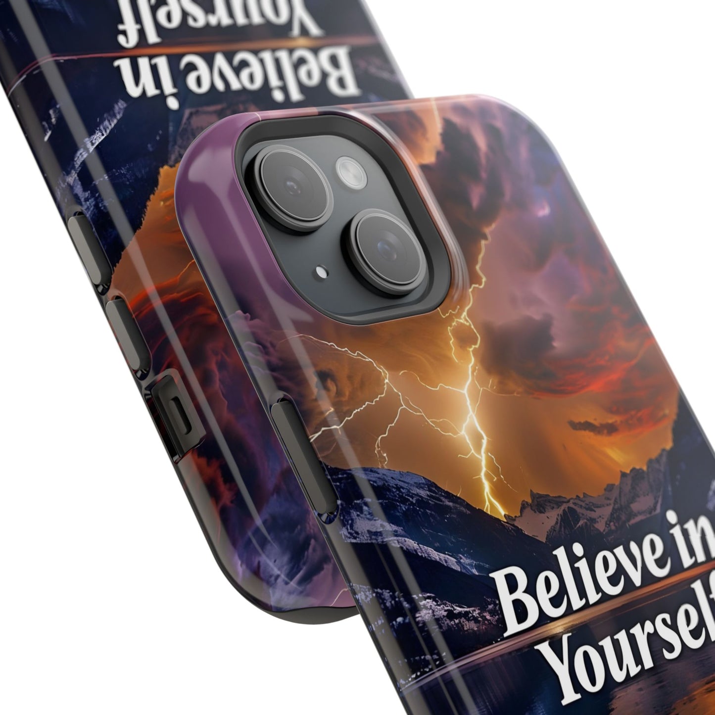 Motivational Mountain Magnetic Tough Case - 'Believe in Yourself' Design