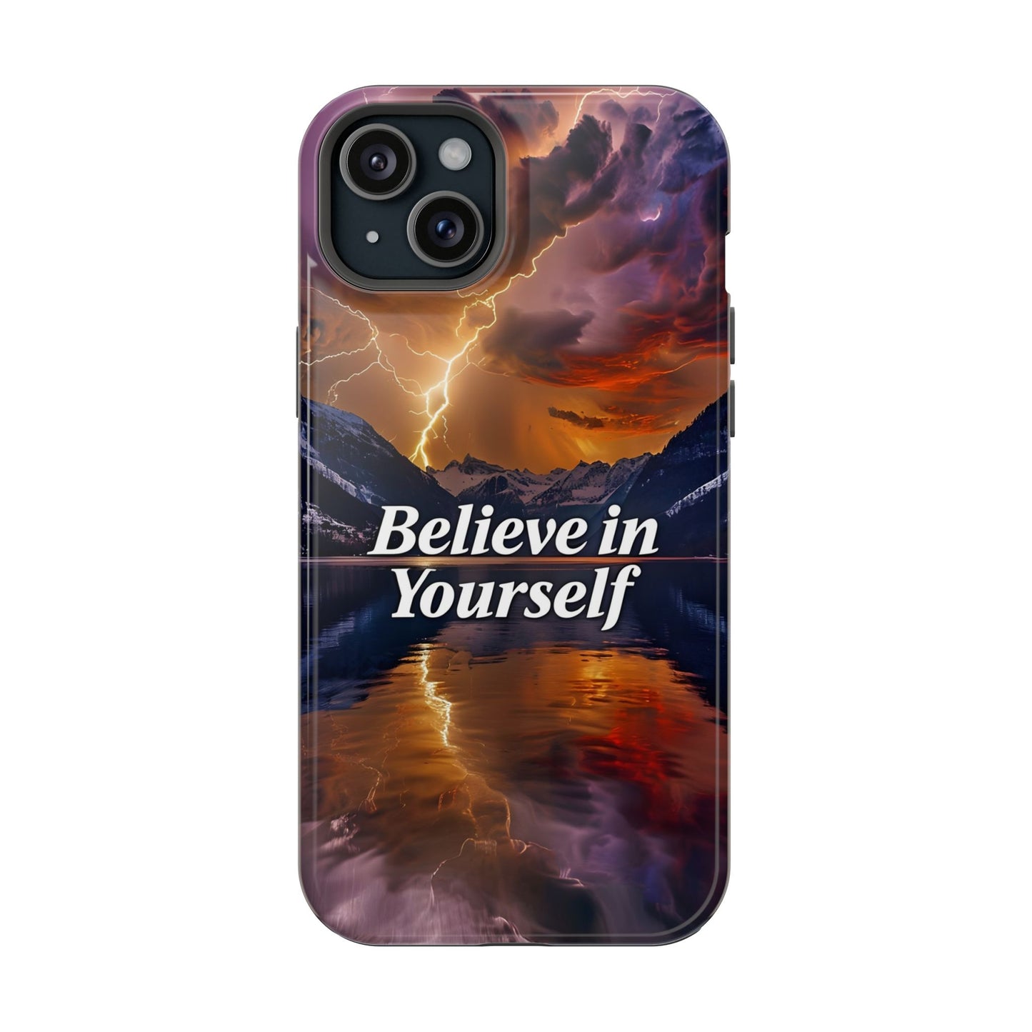 Motivational Mountain Magnetic Tough Case - 'Believe in Yourself' Design