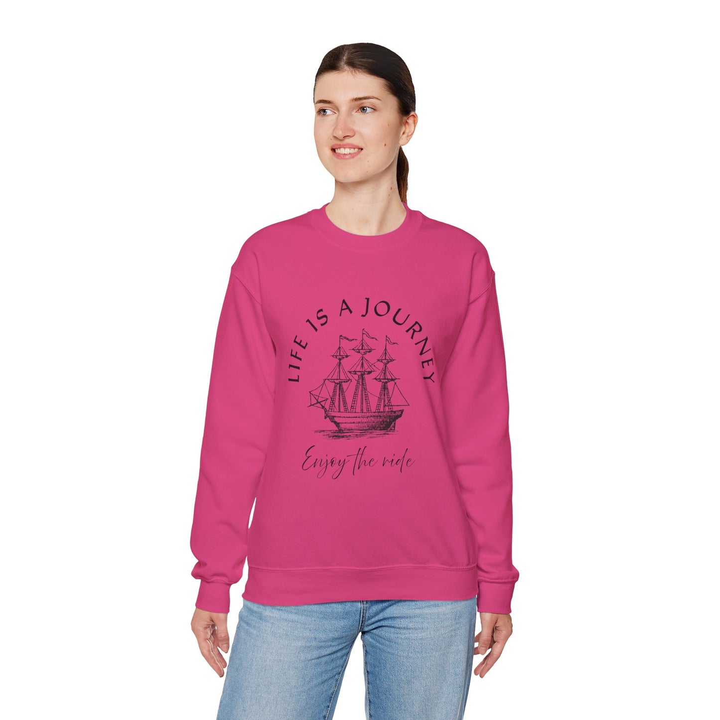 Life is a Journey Sweatshirt - Unisex Heavy Blend Crewneck