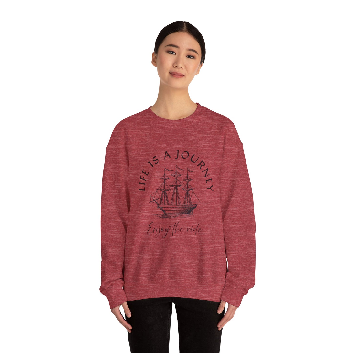 Life is a Journey Sweatshirt - Unisex Heavy Blend Crewneck