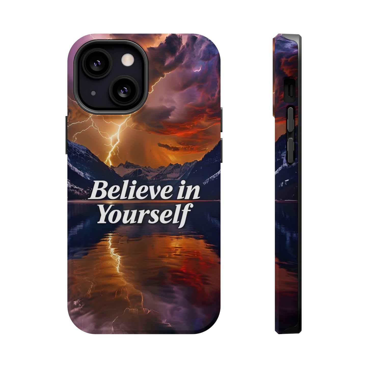 Motivational Mountain Magnetic Tough Case - 'Believe in Yourself' Design