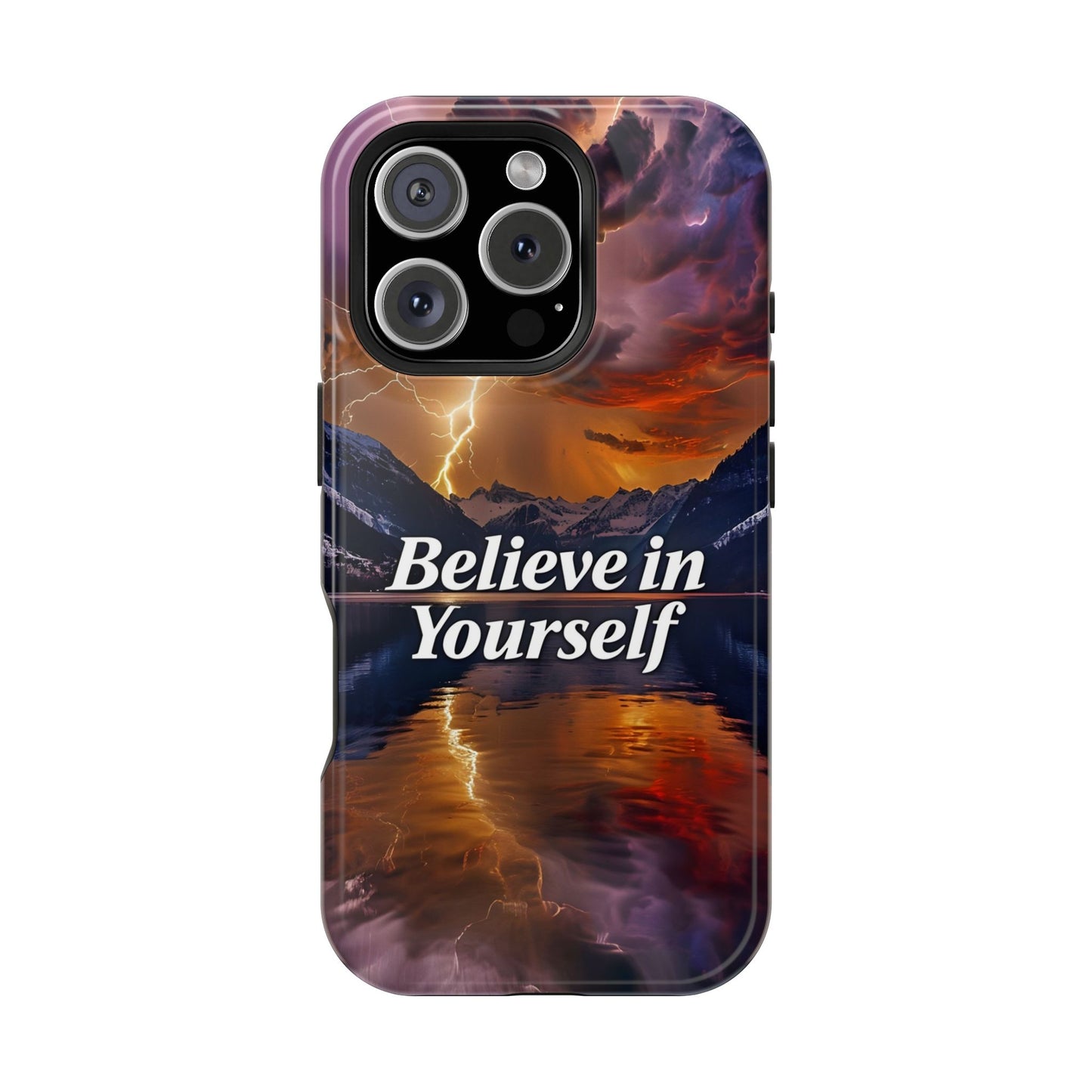 Motivational Mountain Magnetic Tough Case - 'Believe in Yourself' Design