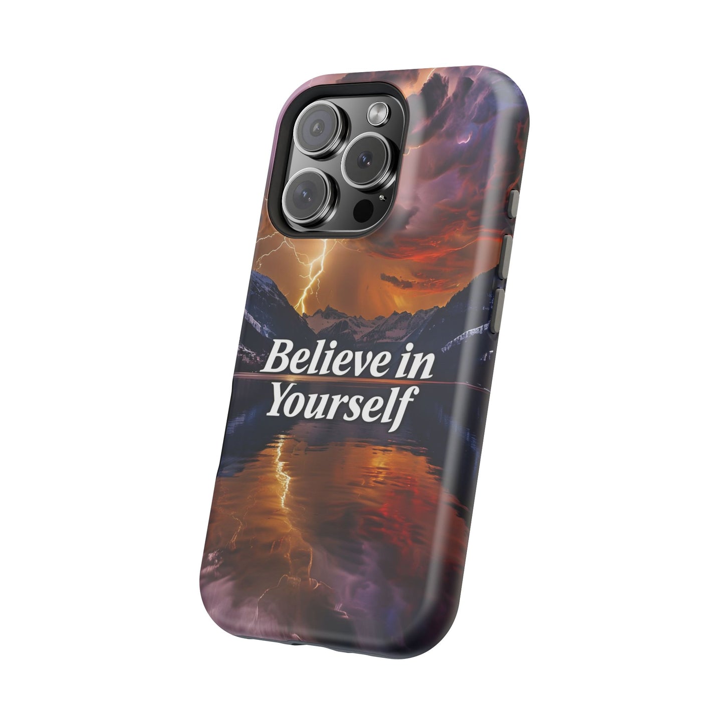 Motivational Mountain Magnetic Tough Case - 'Believe in Yourself' Design