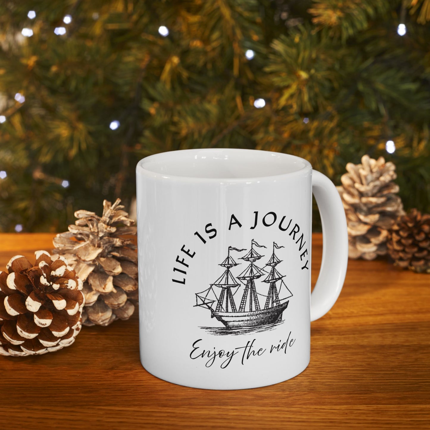 Inspirational Ceramic Mug - "Life is a Journey" - Perfect for Coffee Lovers