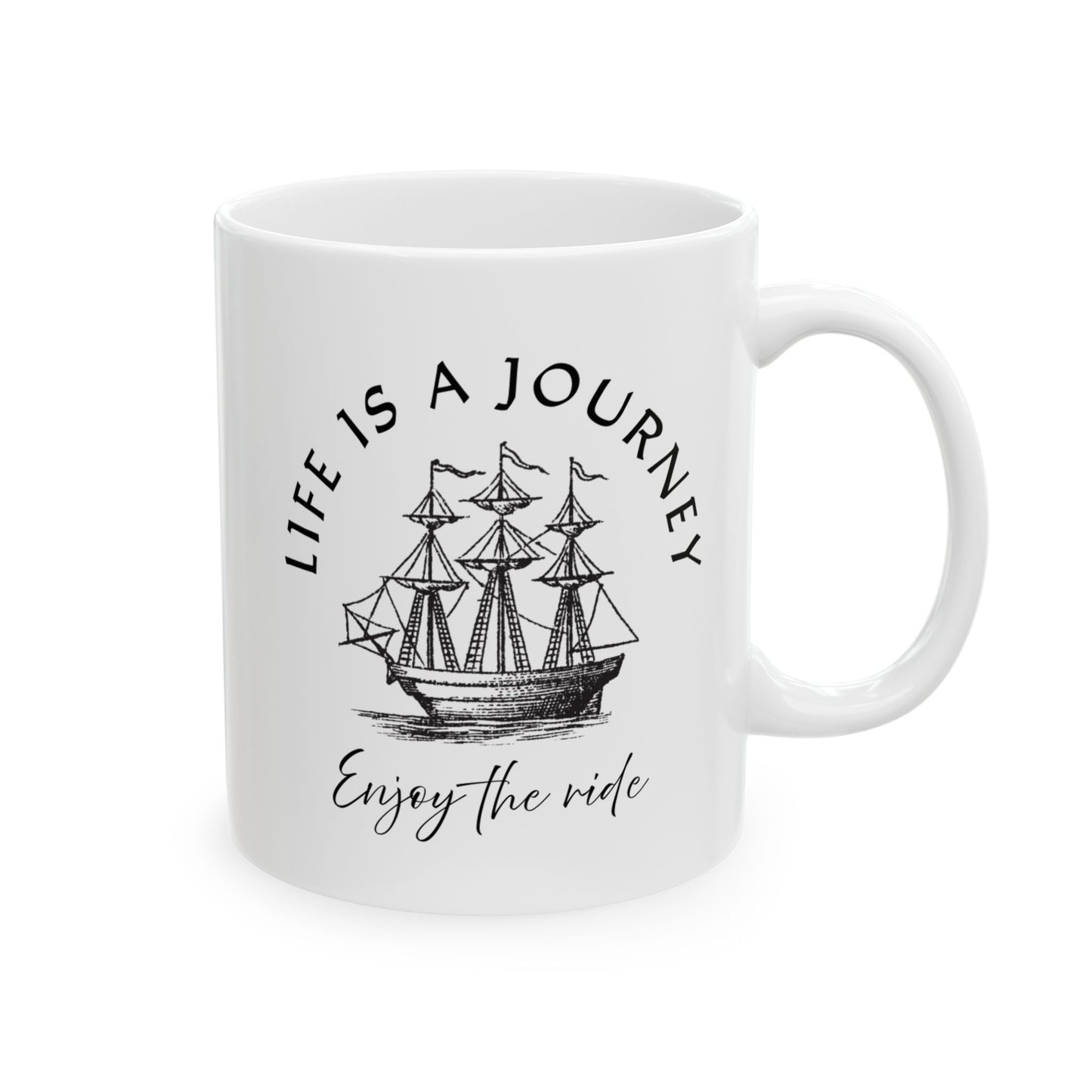 Inspirational Ceramic Mug - "Life is a Journey" - Perfect for Coffee Lovers