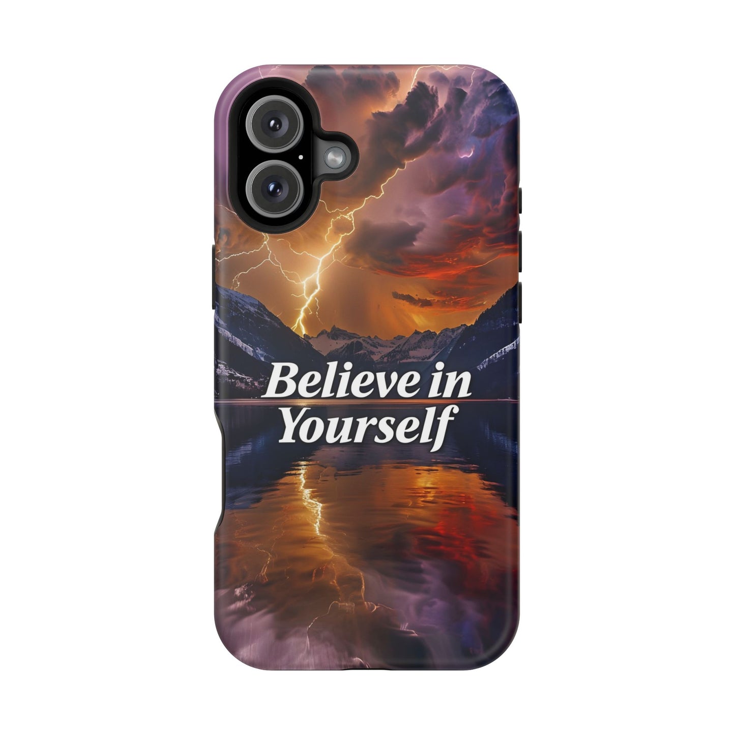 Motivational Mountain Magnetic Tough Case - 'Believe in Yourself' Design