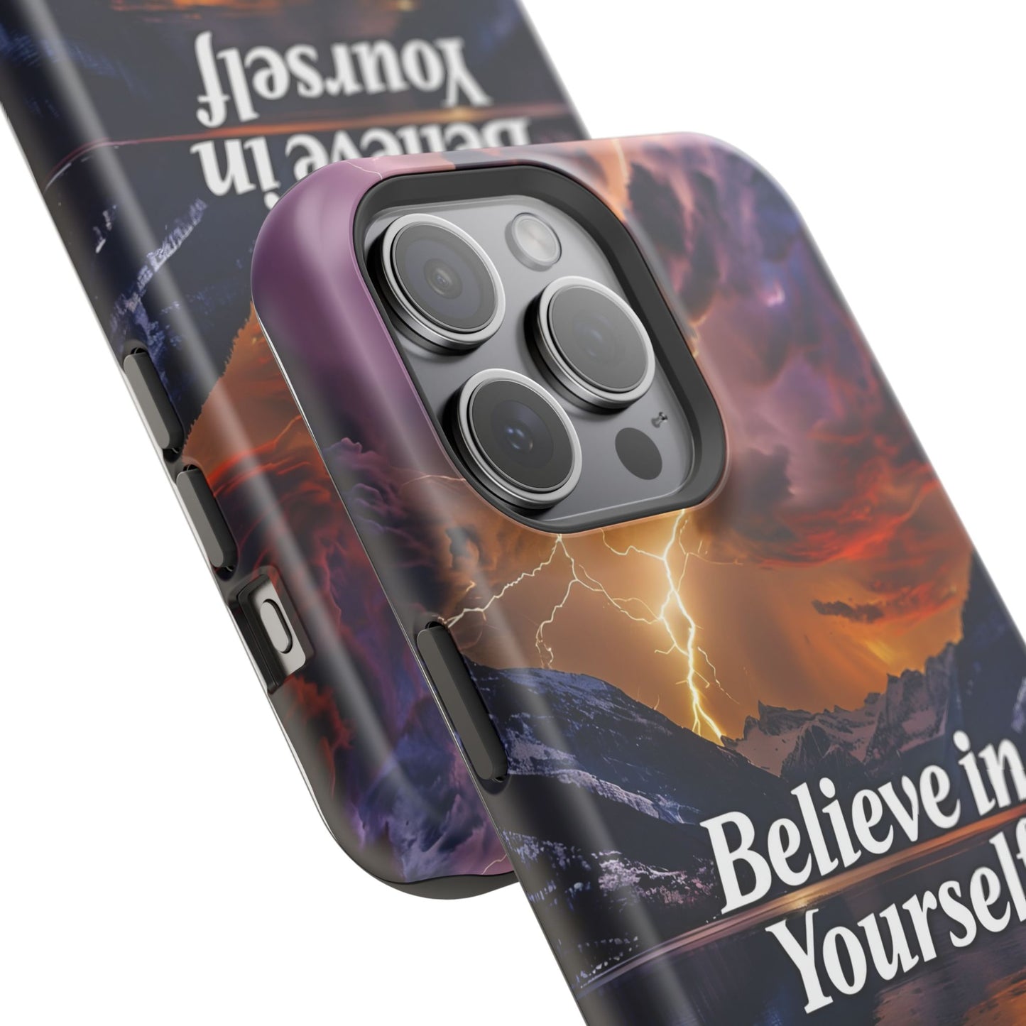 Motivational Mountain Magnetic Tough Case - 'Believe in Yourself' Design