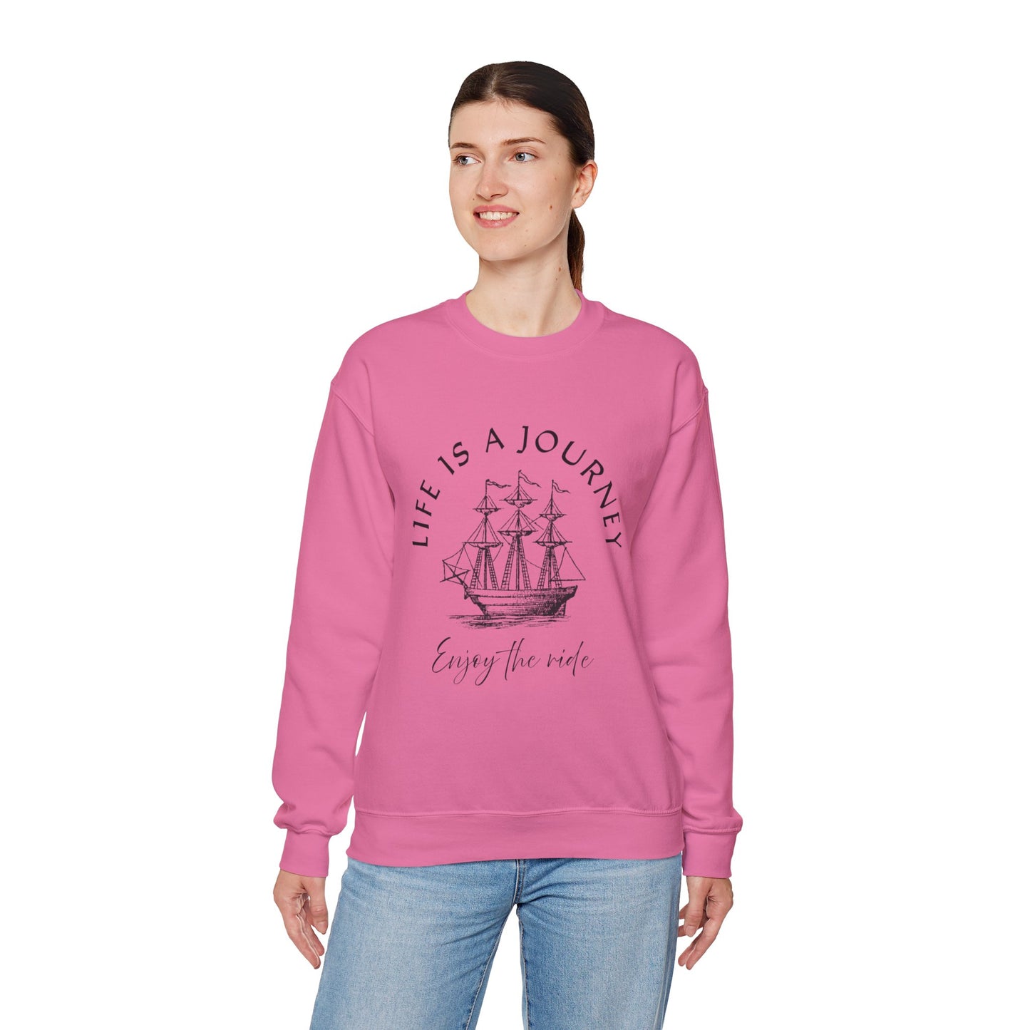 Life is a Journey Sweatshirt - Unisex Heavy Blend Crewneck