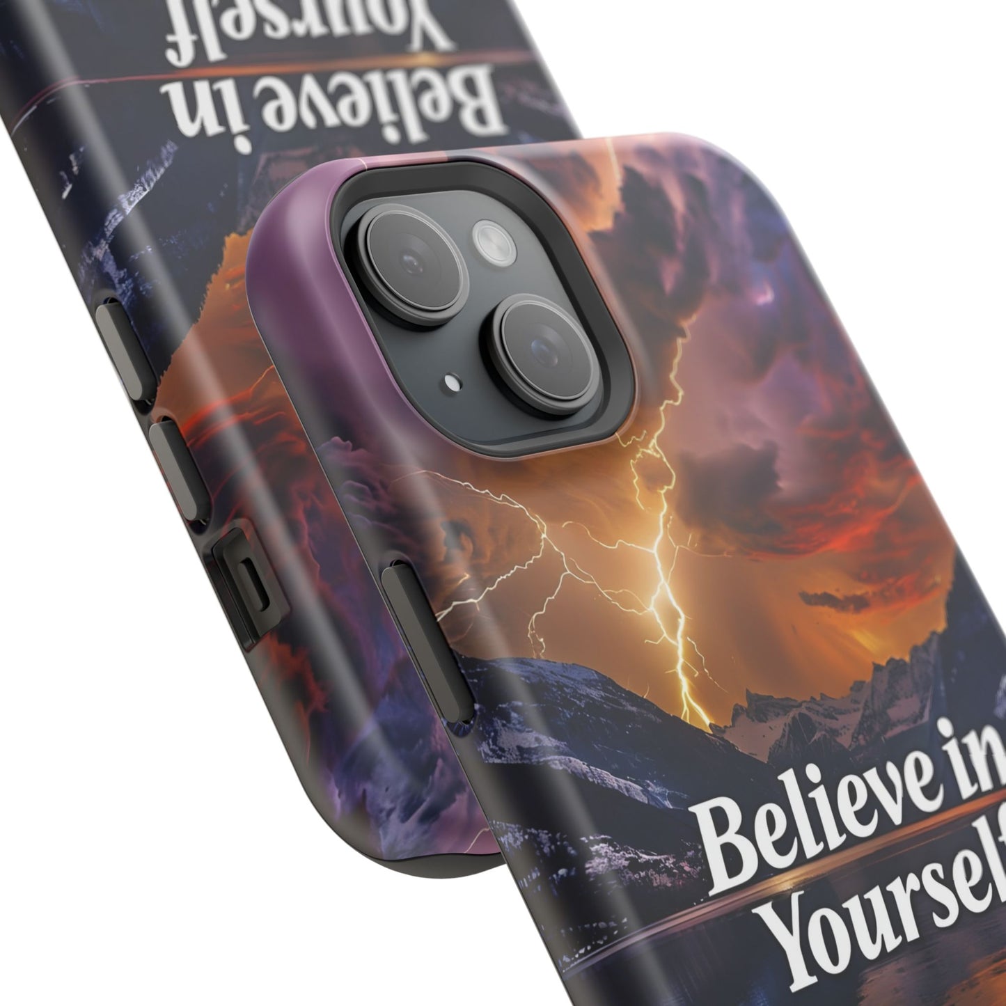 Motivational Mountain Magnetic Tough Case - 'Believe in Yourself' Design