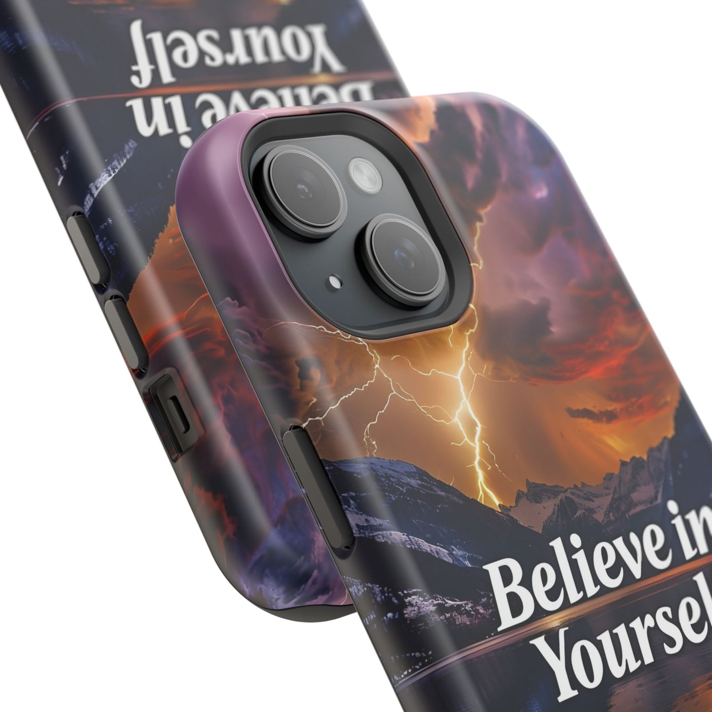 Motivational Mountain Magnetic Tough Case - 'Believe in Yourself' Design