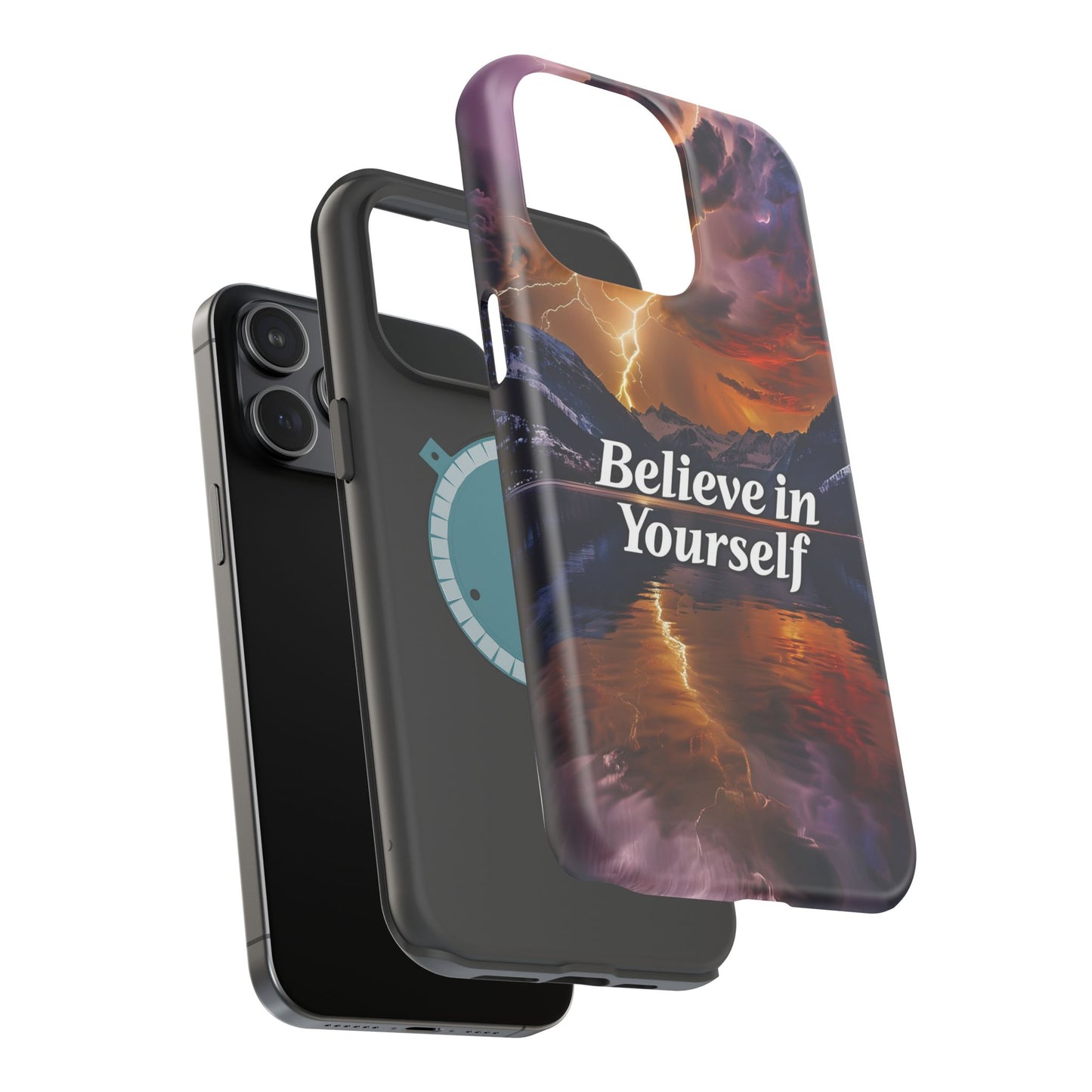 Motivational Mountain Magnetic Tough Case - 'Believe in Yourself' Design