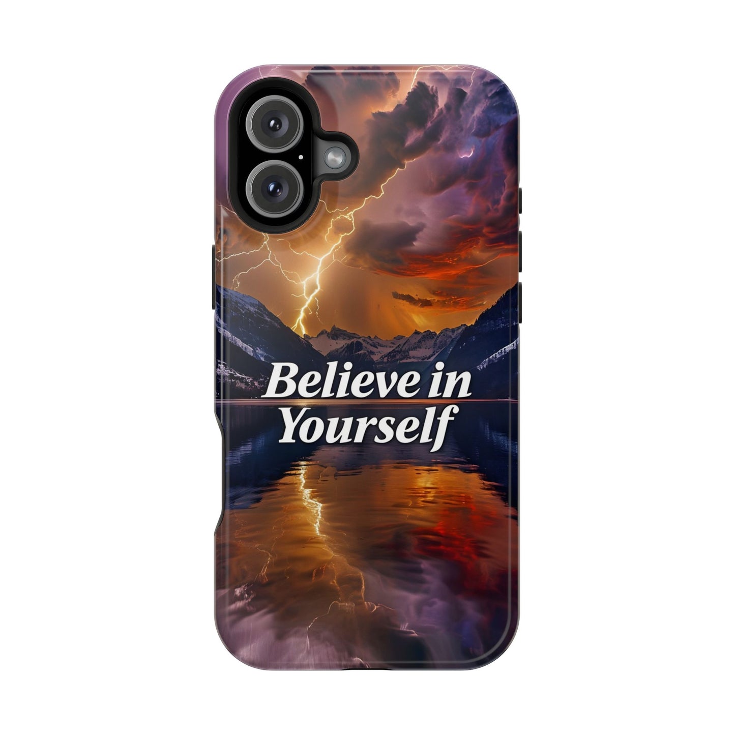 Motivational Mountain Magnetic Tough Case - 'Believe in Yourself' Design