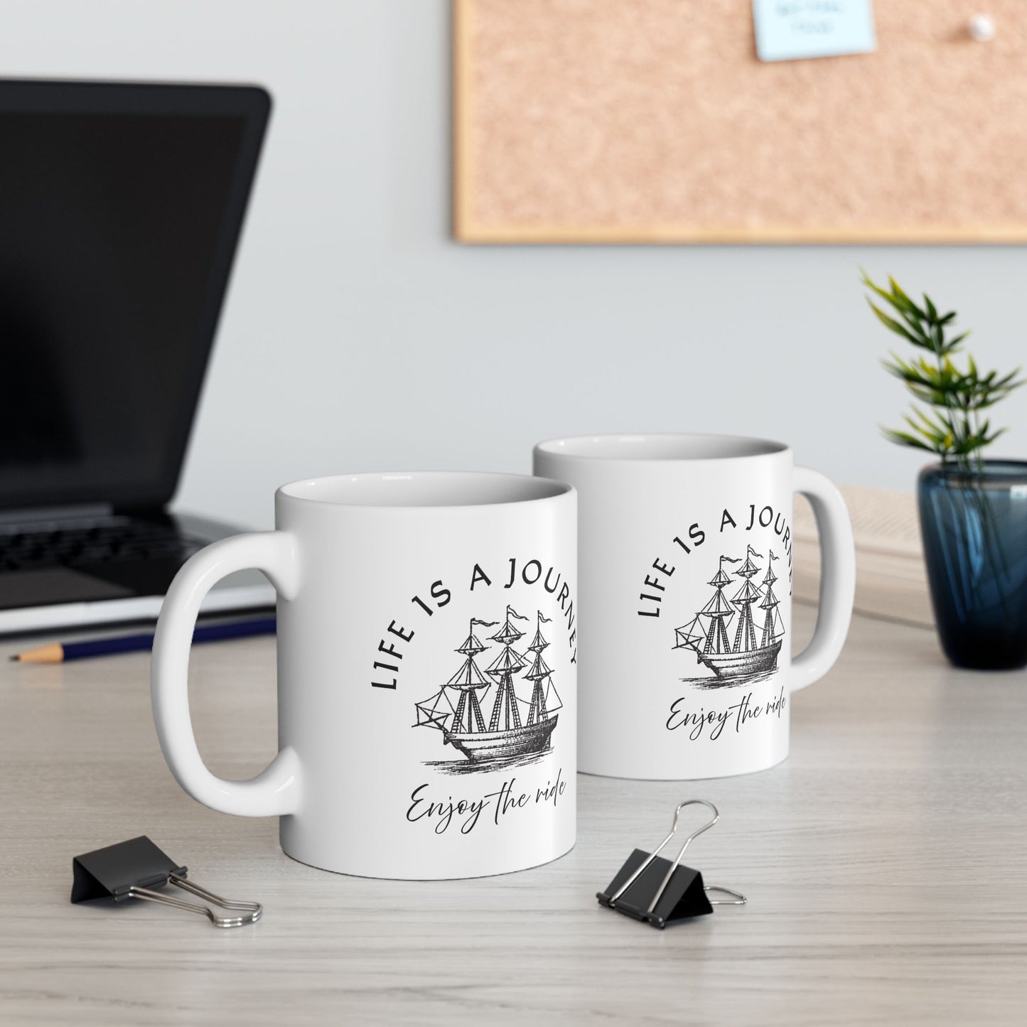 Inspirational Ceramic Mug - "Life is a Journey" - Perfect for Coffee Lovers