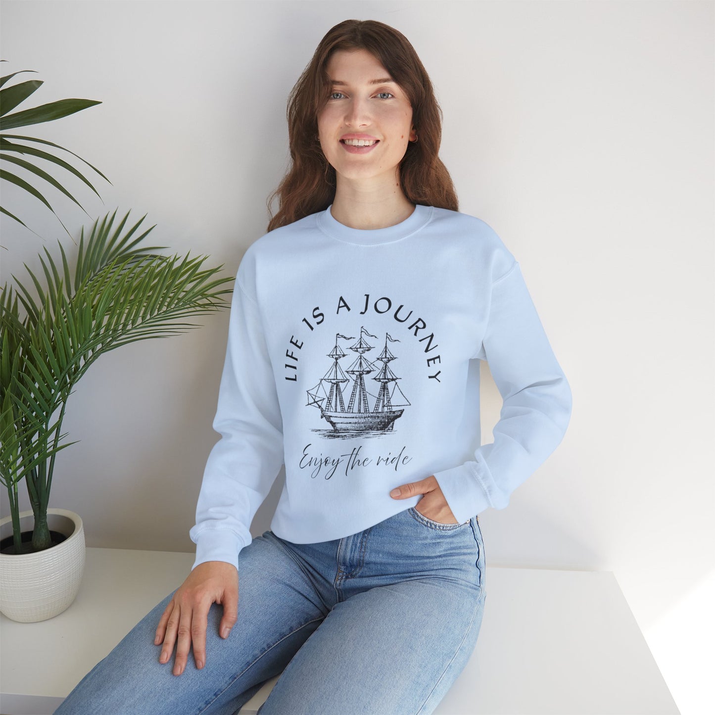 Life is a Journey Sweatshirt - Unisex Heavy Blend Crewneck