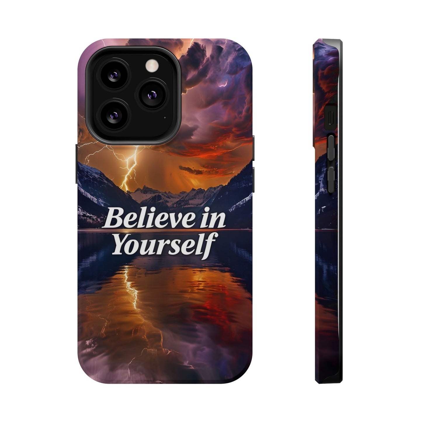 Motivational Mountain Magnetic Tough Case - 'Believe in Yourself' Design