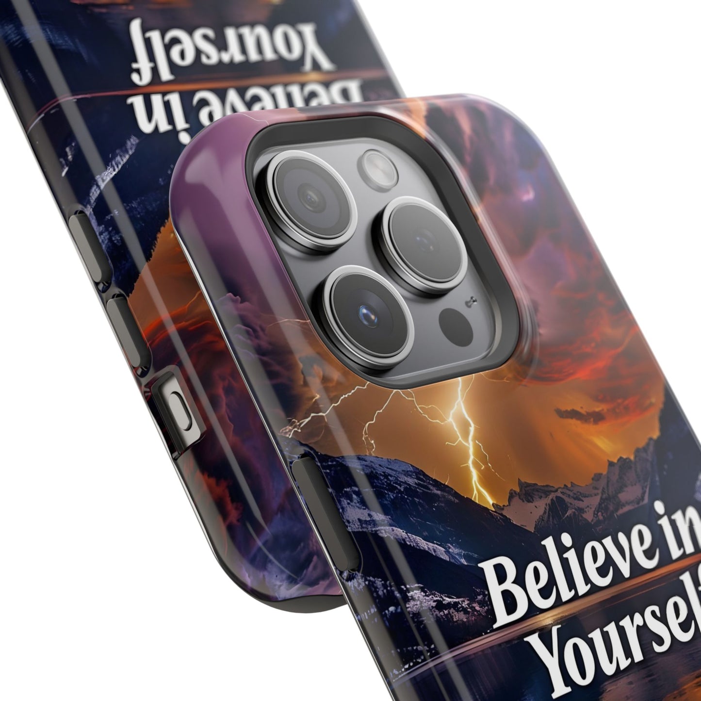 Motivational Mountain Magnetic Tough Case - 'Believe in Yourself' Design