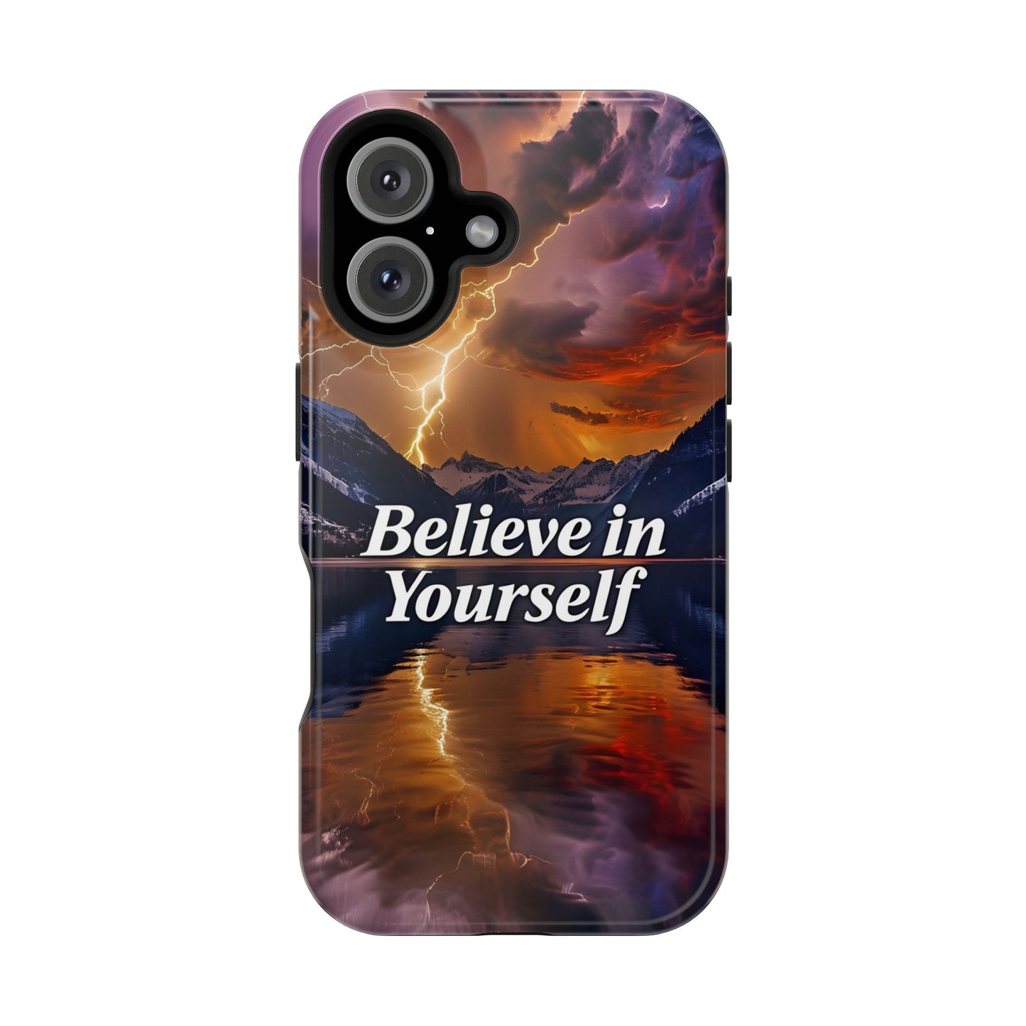 Motivational Mountain Magnetic Tough Case - 'Believe in Yourself' Design