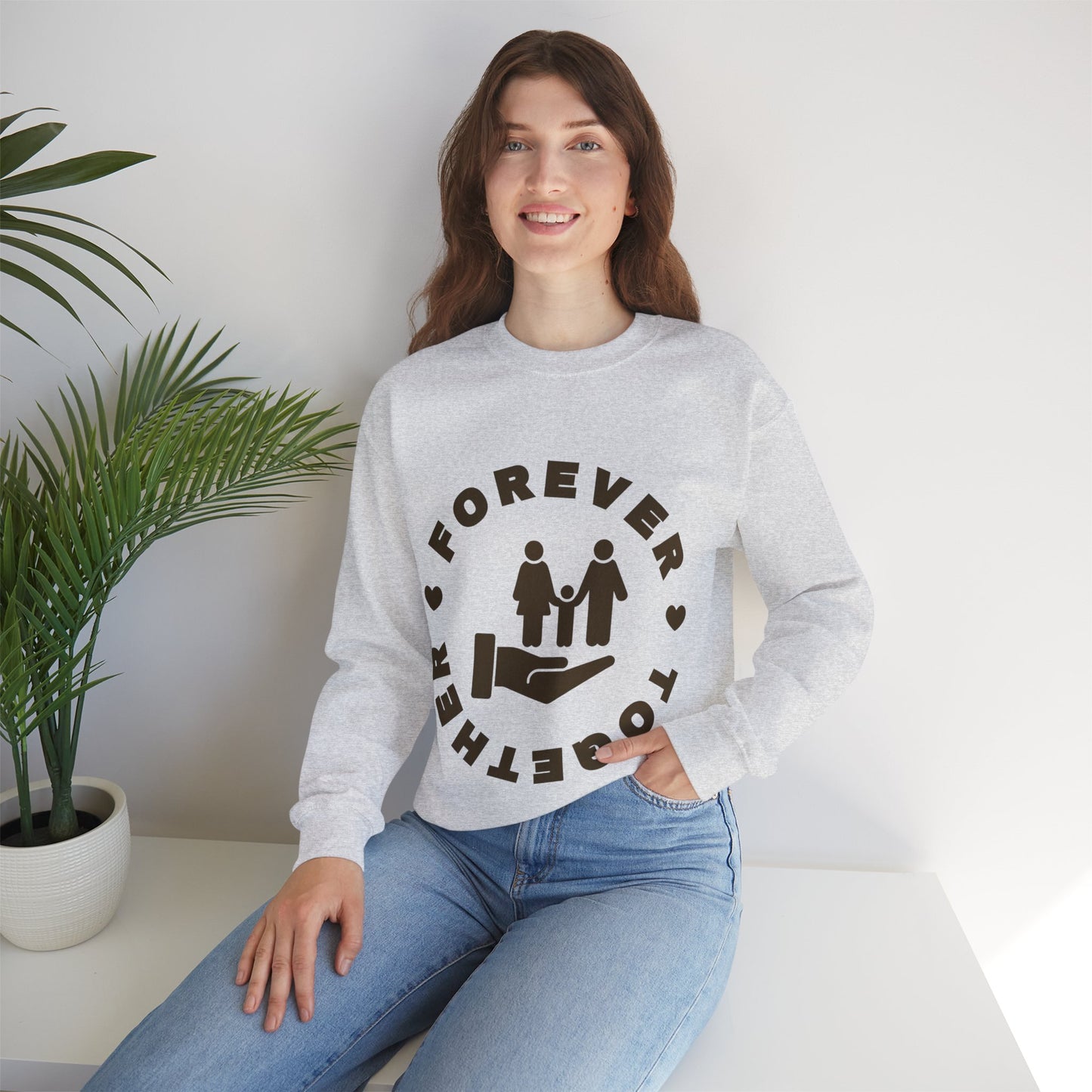 Forever Together Crewneck Sweatshirt | Unisex Cozy Sweatshirt for Couples