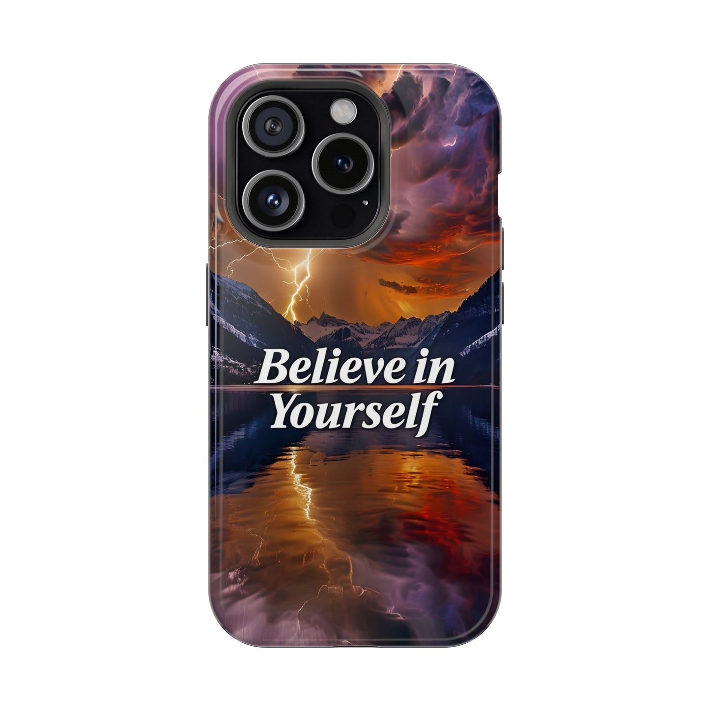 Motivational Mountain Magnetic Tough Case - 'Believe in Yourself' Design