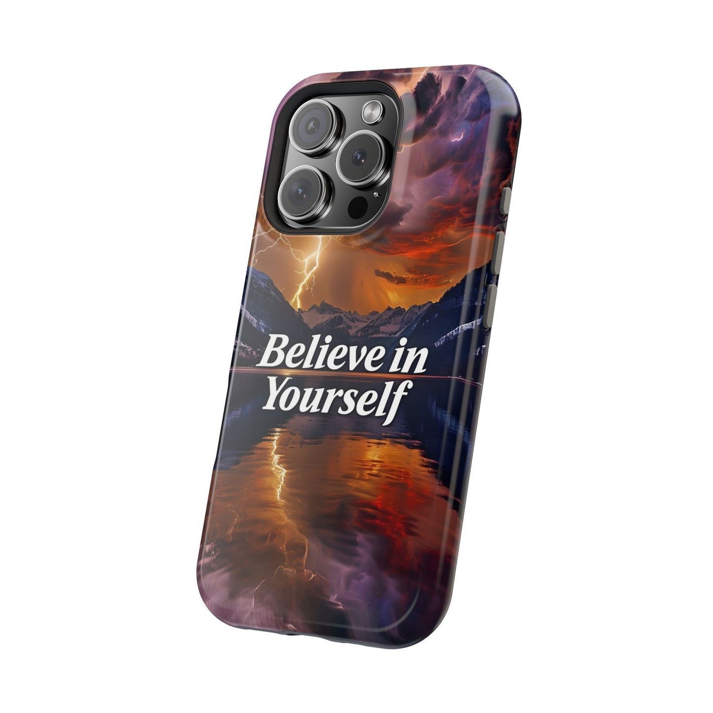 Motivational Mountain Magnetic Tough Case - 'Believe in Yourself' Design