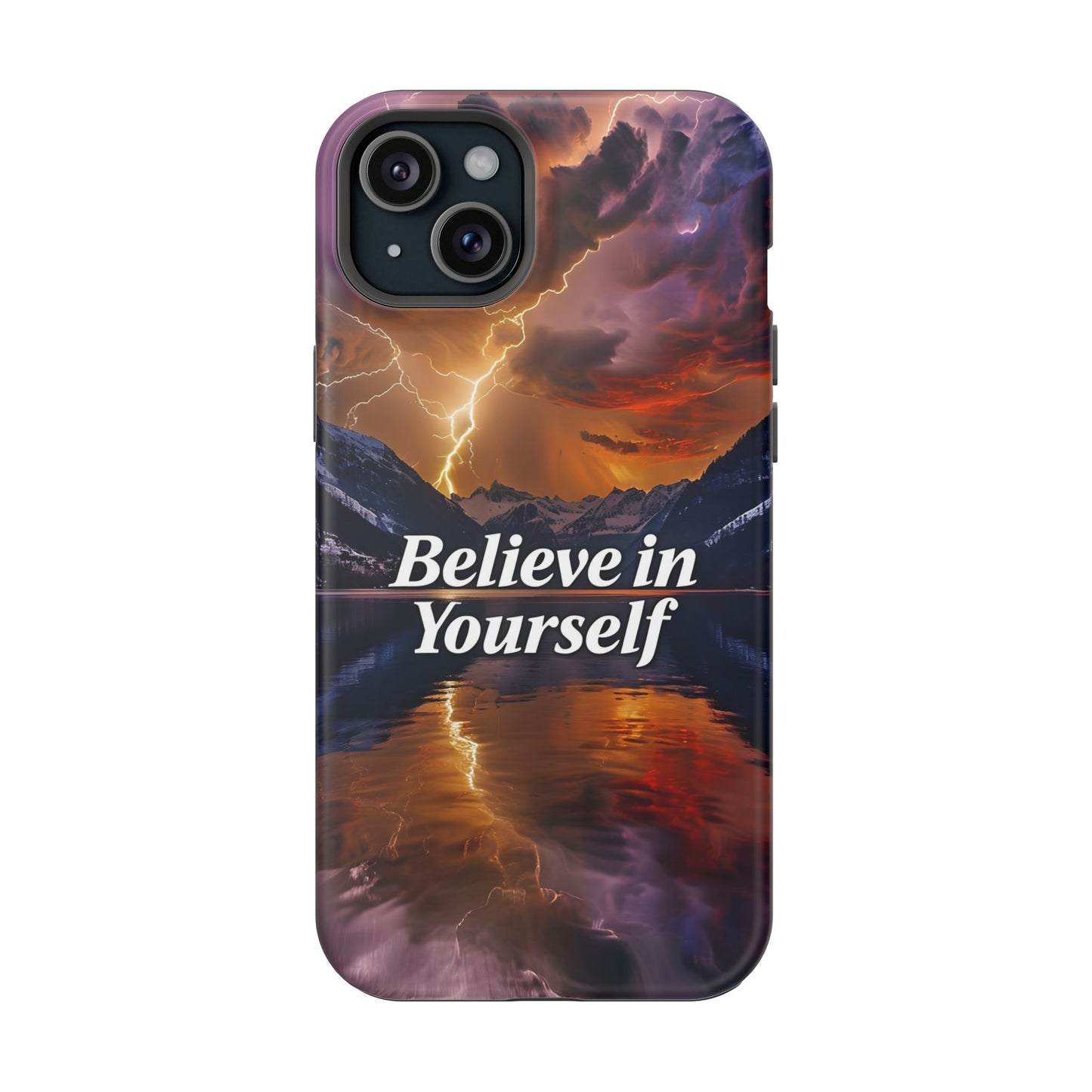 Motivational Mountain Magnetic Tough Case - 'Believe in Yourself' Design