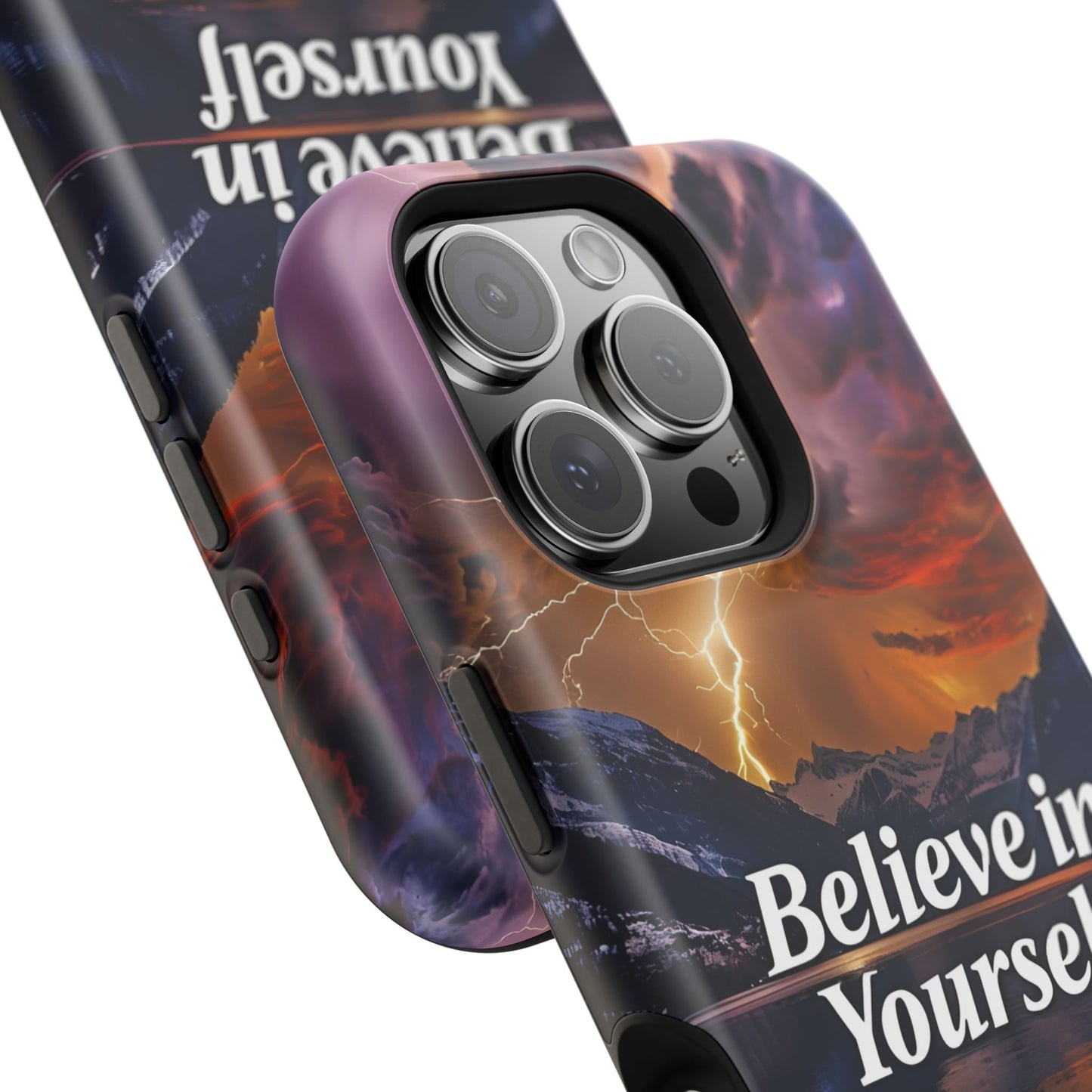 Motivational Mountain Magnetic Tough Case - 'Believe in Yourself' Design