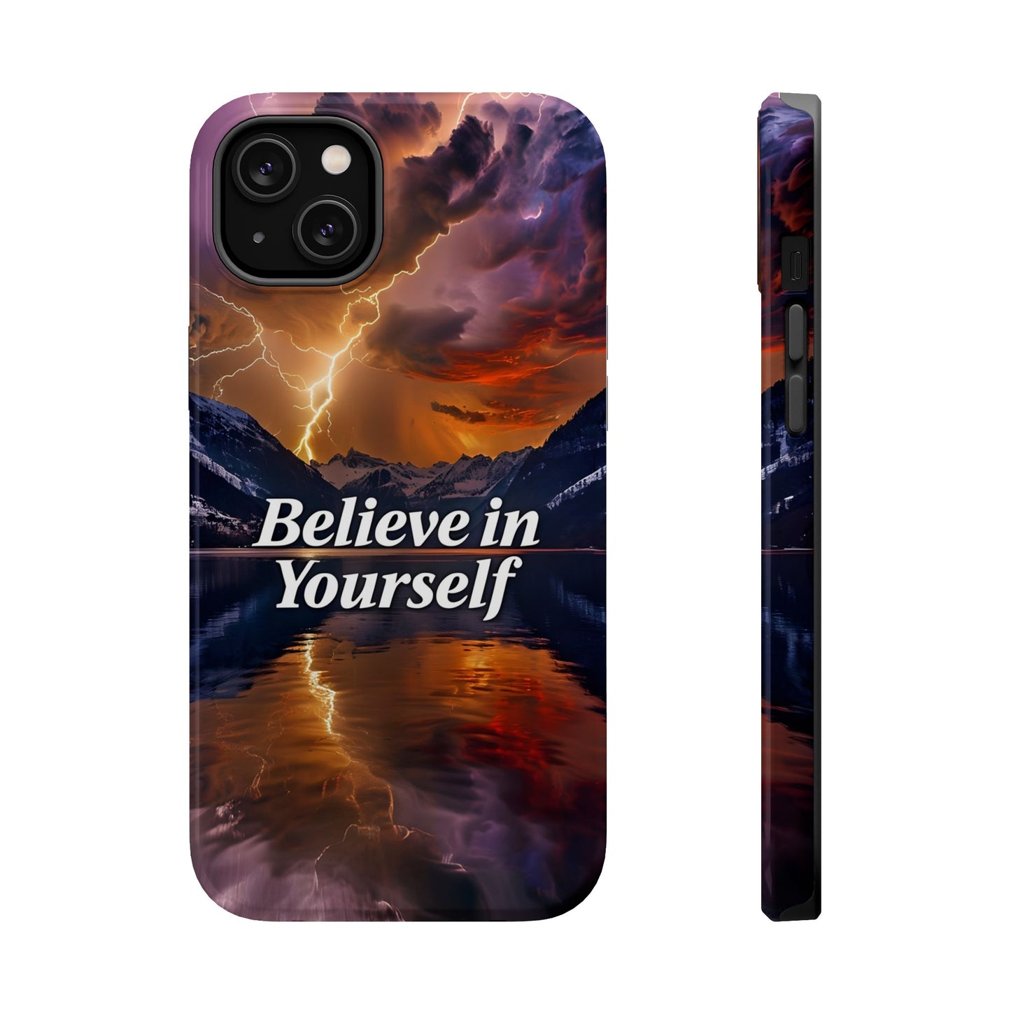 Motivational Mountain Magnetic Tough Case - 'Believe in Yourself' Design