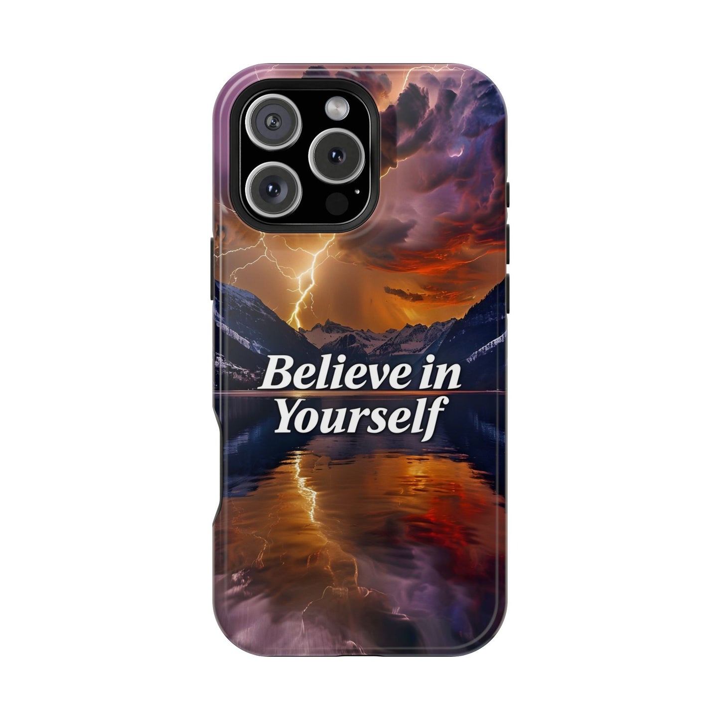 Motivational Mountain Magnetic Tough Case - 'Believe in Yourself' Design