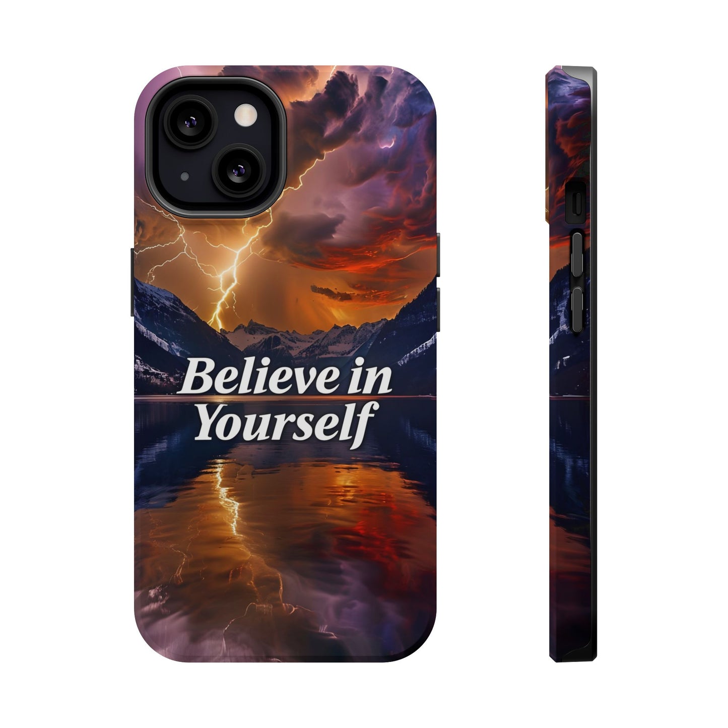 Motivational Mountain Magnetic Tough Case - 'Believe in Yourself' Design