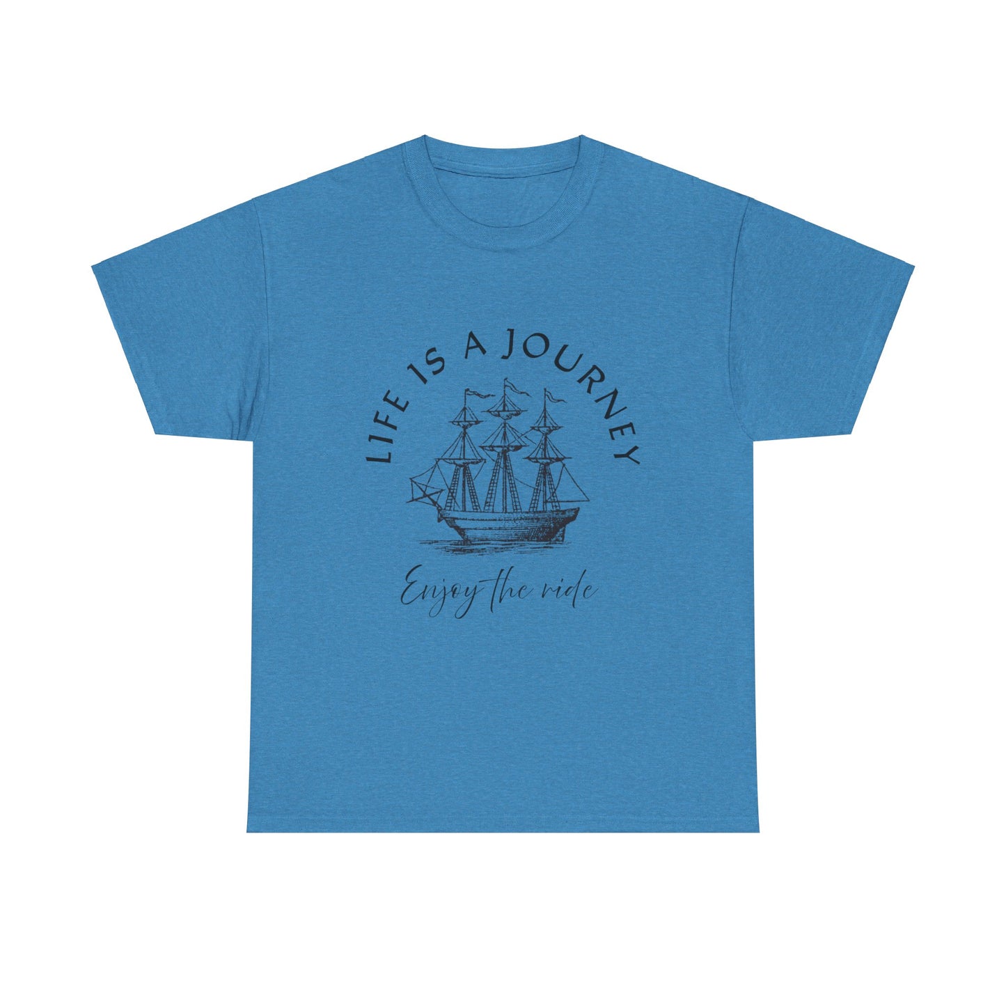 Inspirational Unisex Heavy Cotton Tee – "Life is a Journey"