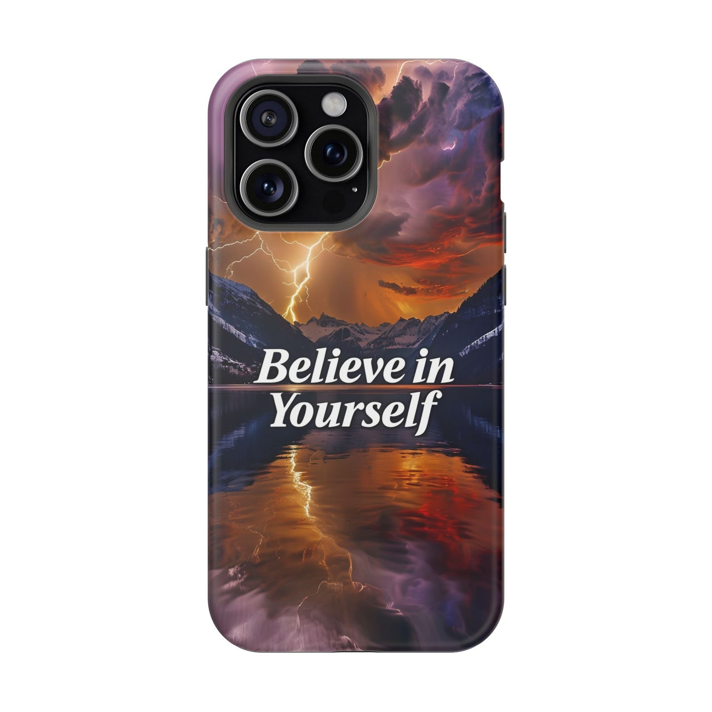 Motivational Mountain Magnetic Tough Case - 'Believe in Yourself' Design