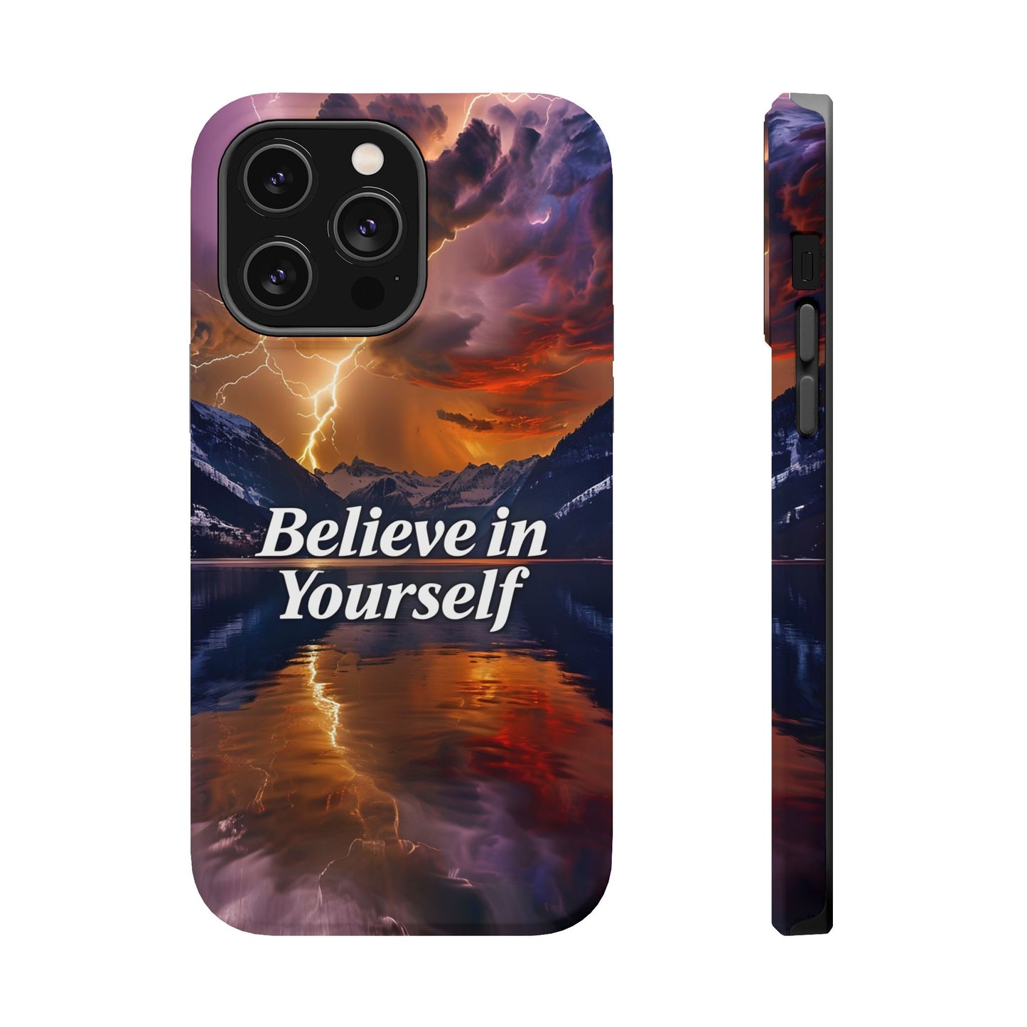 Motivational Mountain Magnetic Tough Case - 'Believe in Yourself' Design