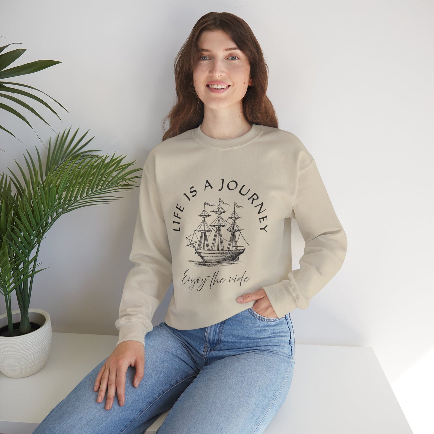 Life is a Journey Sweatshirt - Unisex Heavy Blend Crewneck