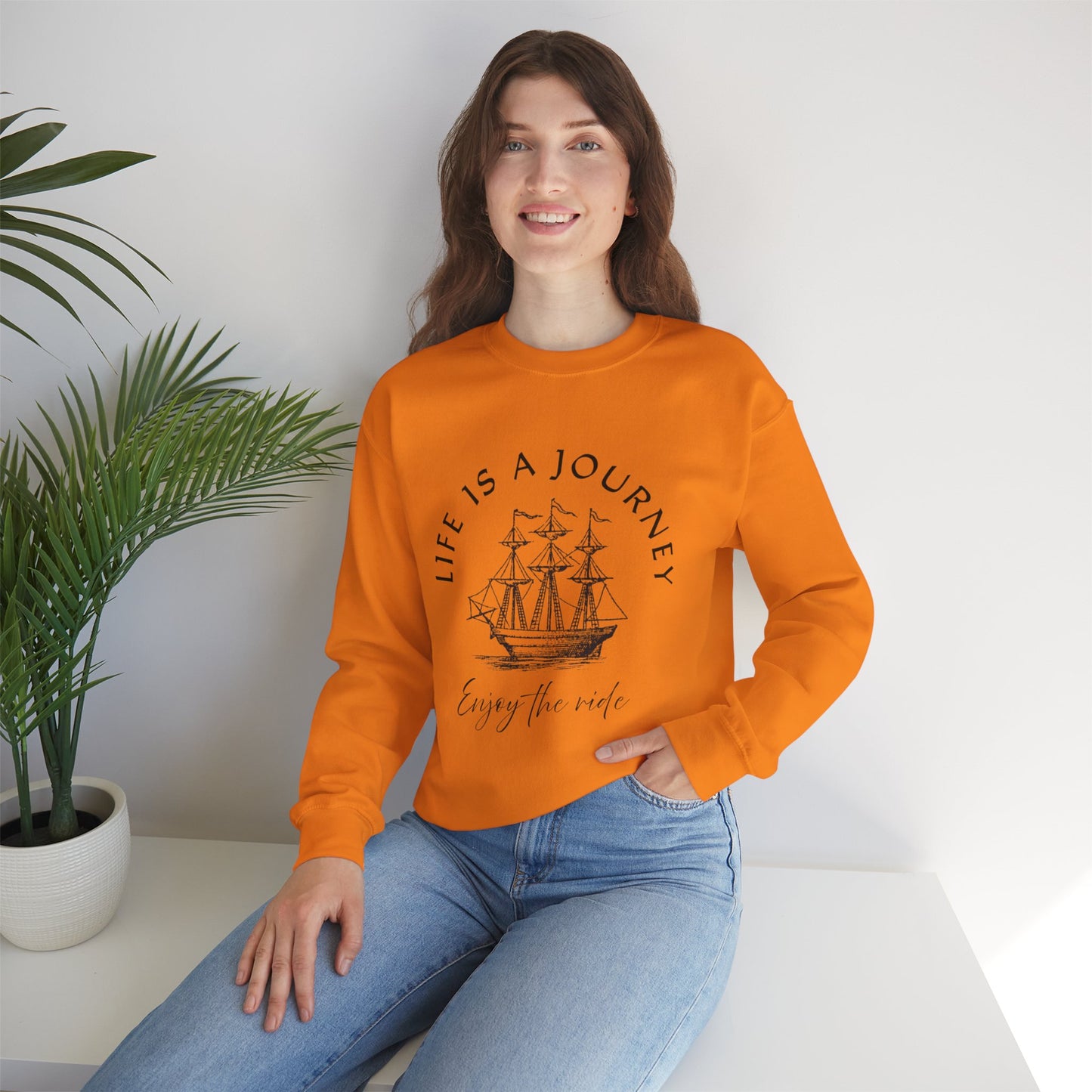 Life is a Journey Sweatshirt - Unisex Heavy Blend Crewneck