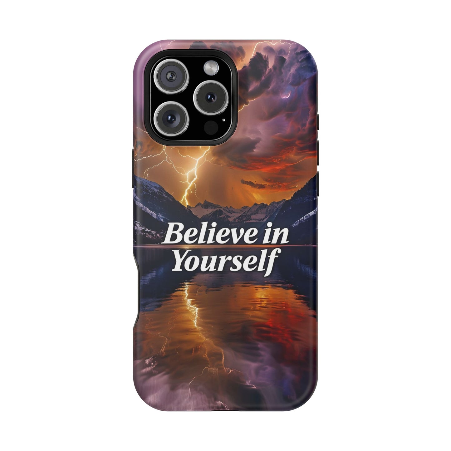 Motivational Mountain Magnetic Tough Case - 'Believe in Yourself' Design